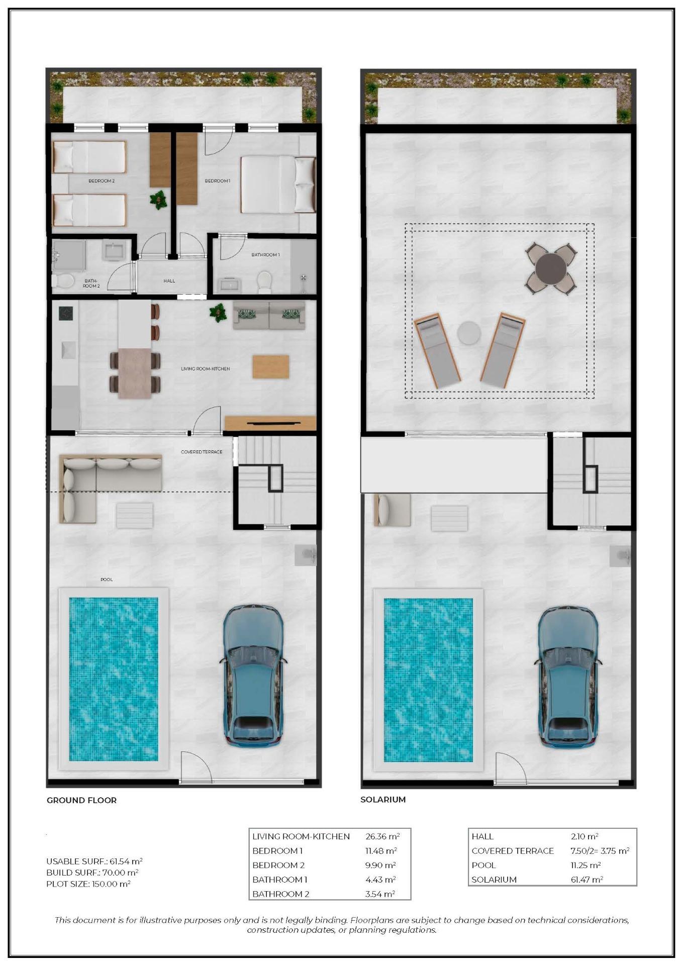 2 Bed, 2 Bath, HouseFor Sale, Fuente Alamo, Murcia