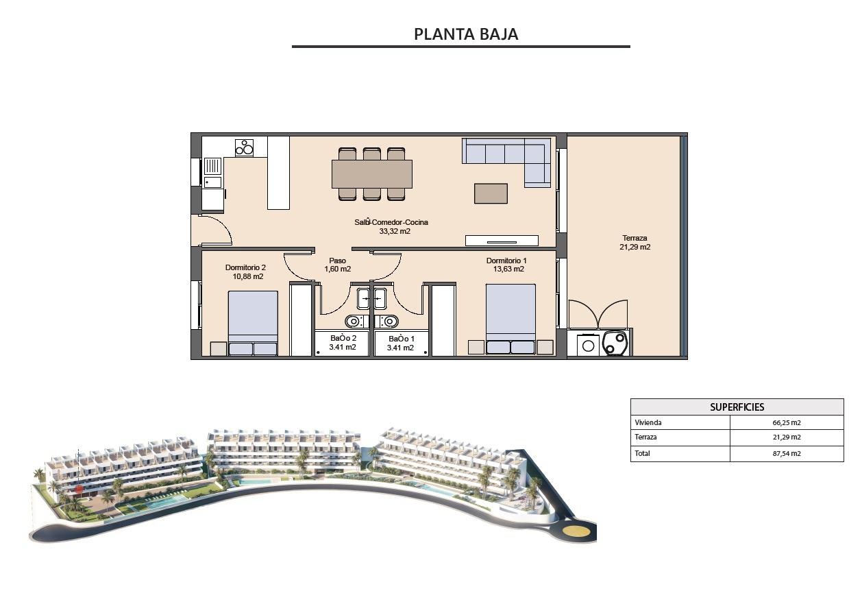 2 Bed, 2 Bath, ApartmentFor Sale, Finestrat, Alicante