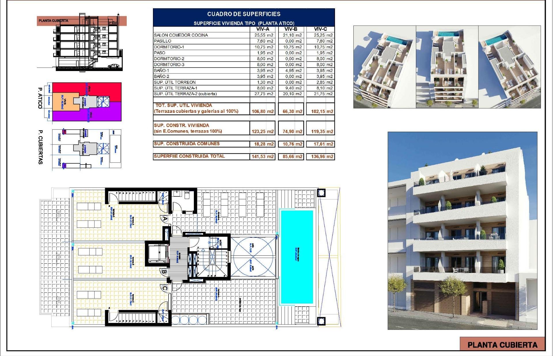 3 Bed, 2 Bath, ApartmentFor Sale, Torrevieja, Alicante