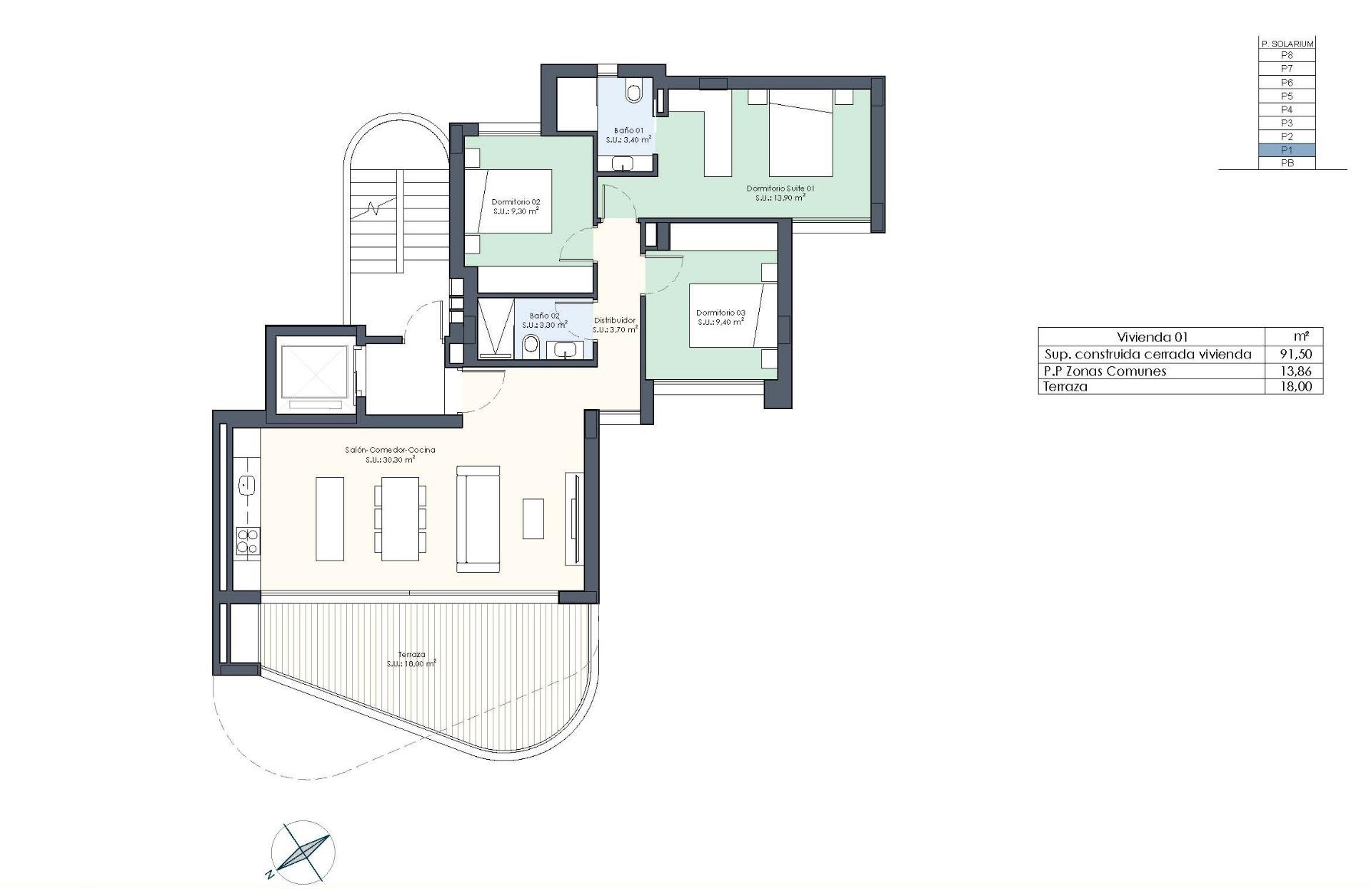 3 Bed, 2 Bath, ApartmentFor Sale, Guardamar Del Segura, Alicante