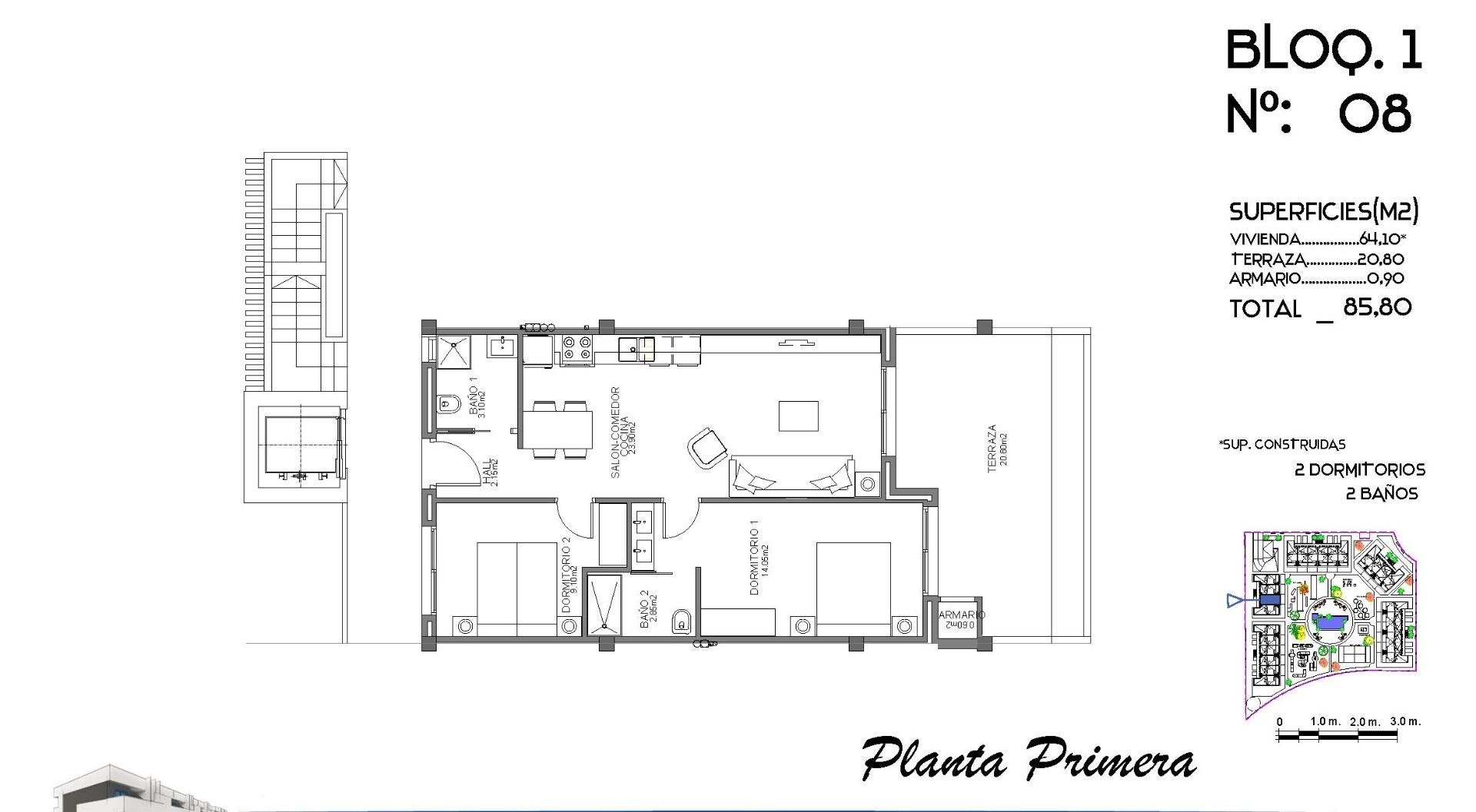 2 Bed, 2 Bath, ApartmentFor Sale, Guardamar Del Segura, Alicante