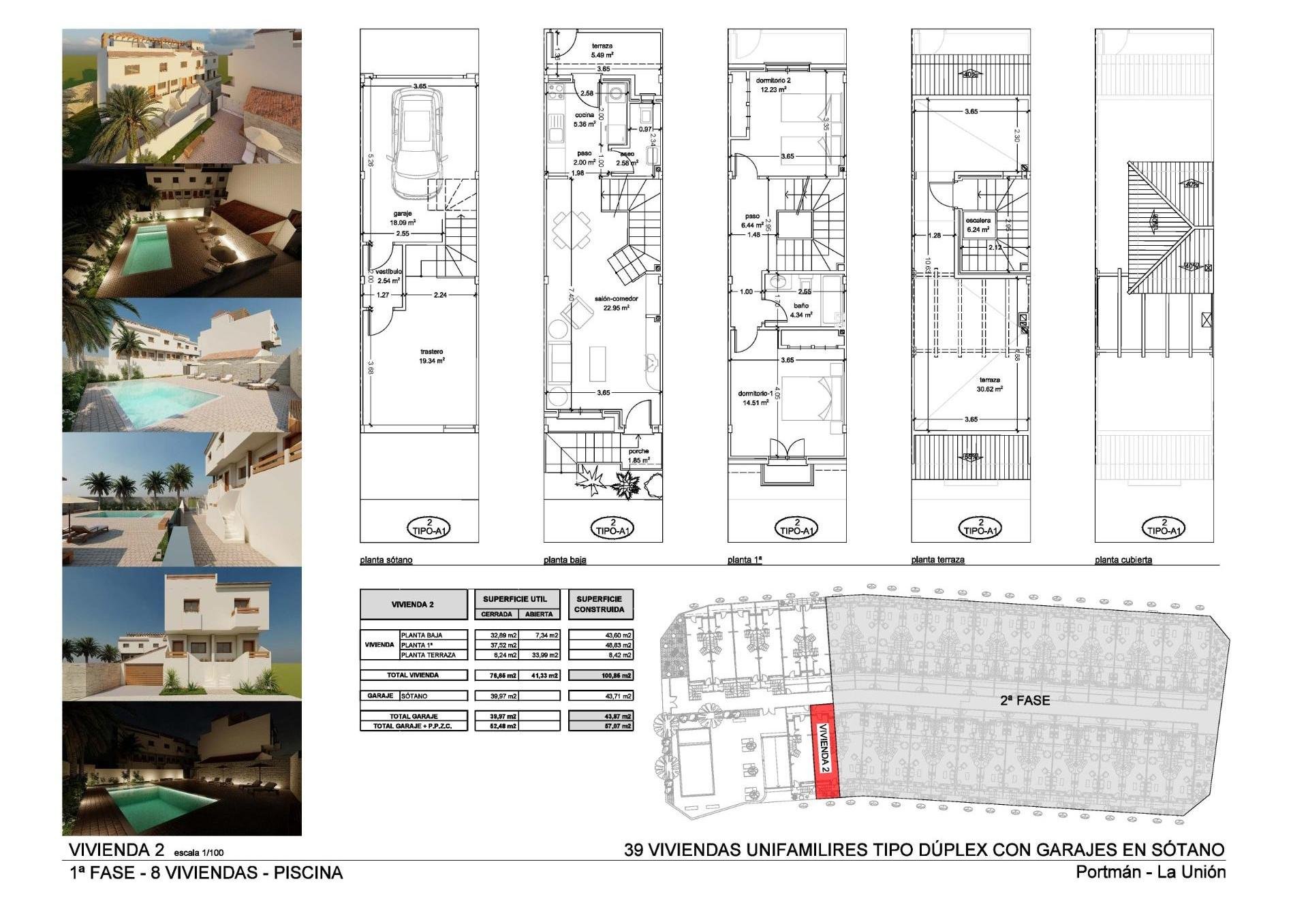 2 Bed, 1 Bath, HouseFor Sale, La Union, Murcia