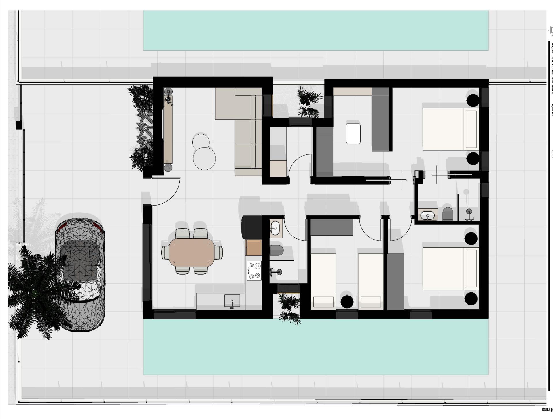 3 Bed, 2 Bath, HouseFor Sale, Benijofar, Alicante