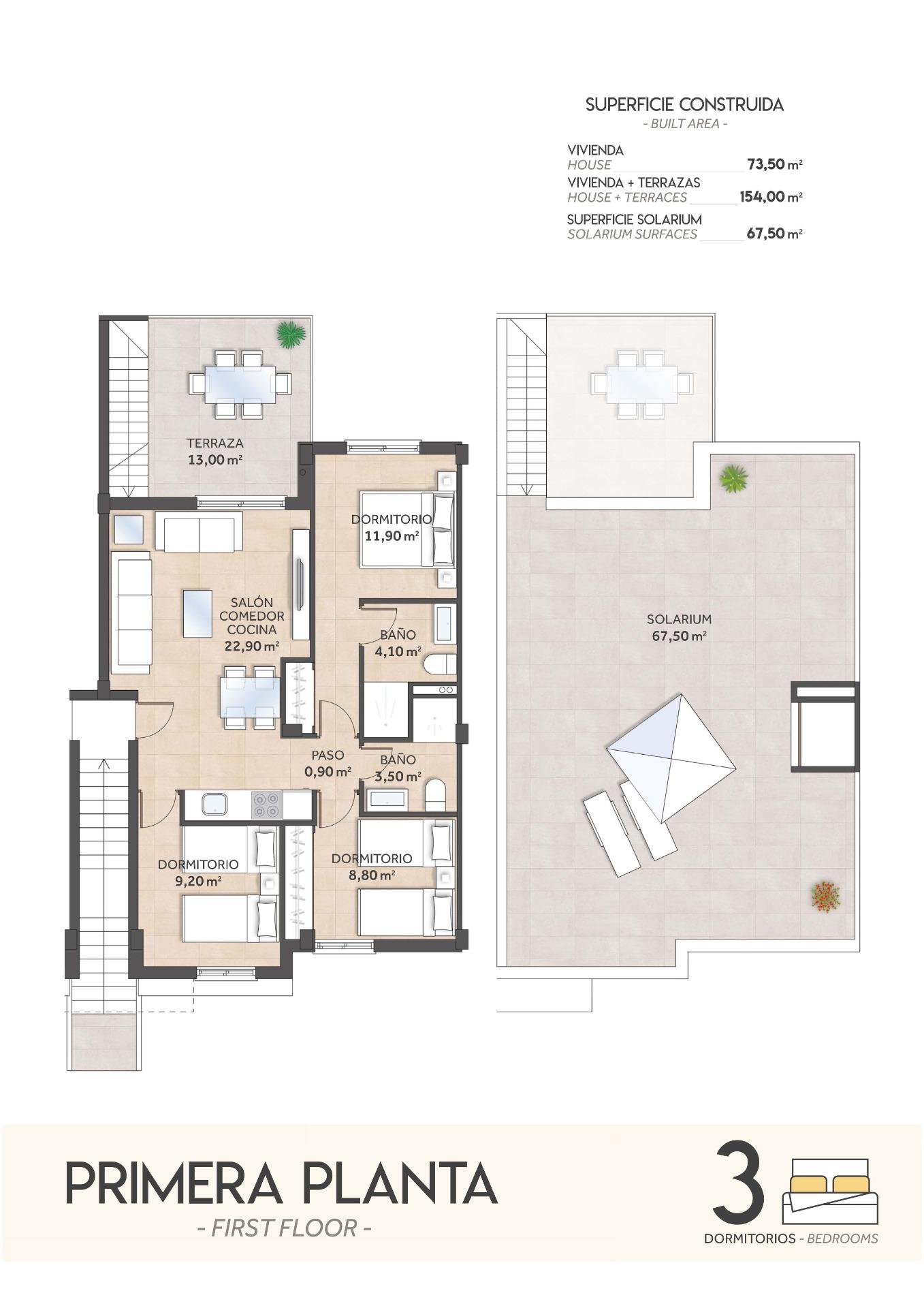 3 Bed, 2 Bath, HouseFor Sale, San Miguel de Salinas, Alicante