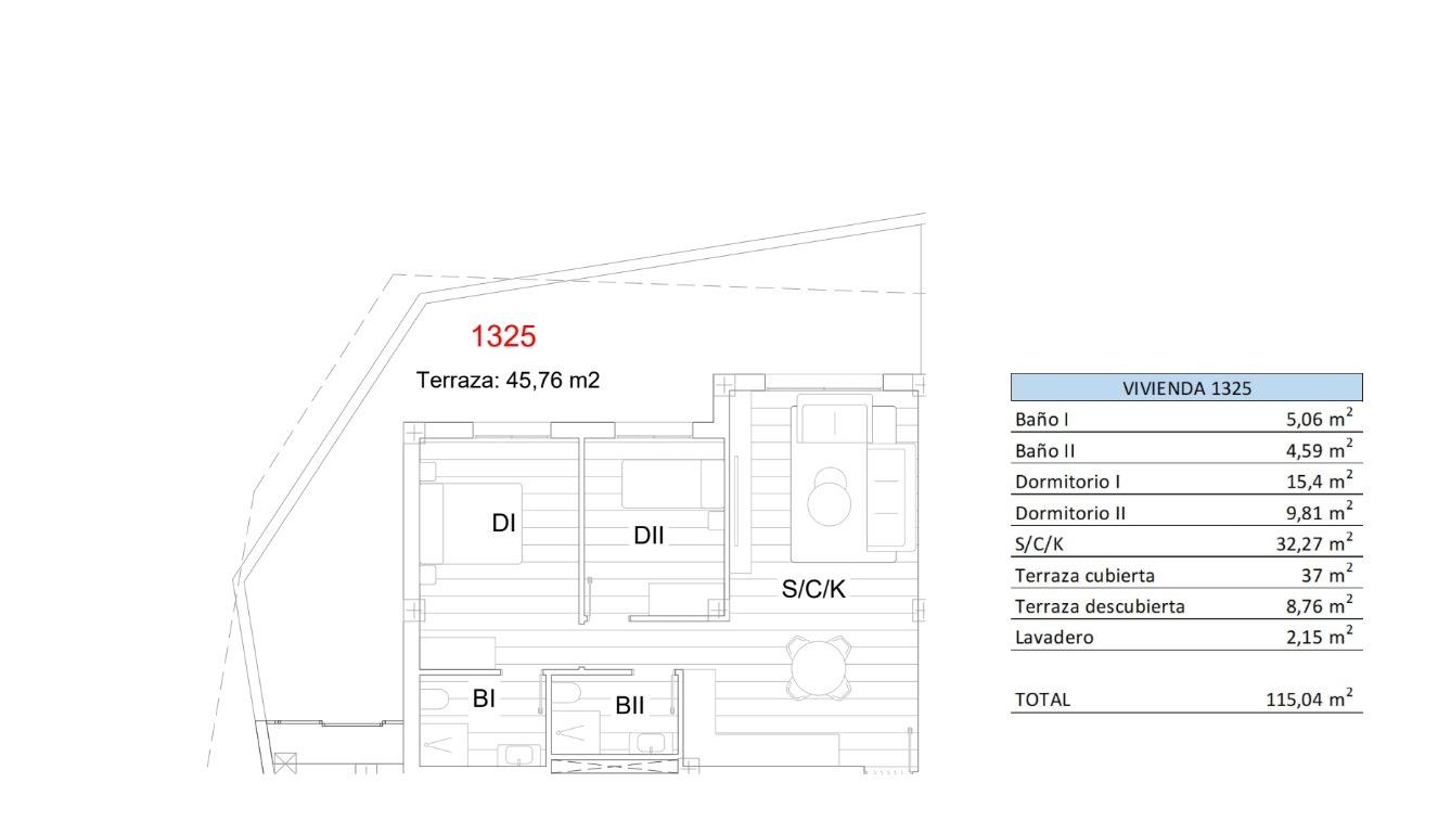 2 Bed, 2 Bath, ApartmentFor Sale, San Miguel de Salinas, Alicante