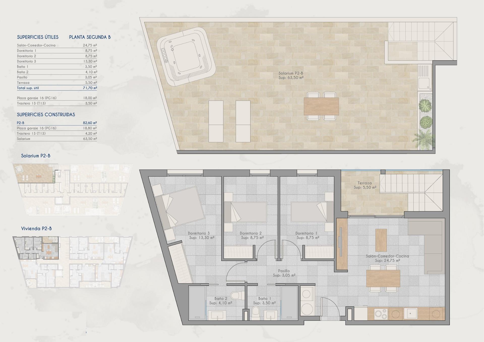 3 Bed, 2 Bath, ApartmentFor Sale, San Pedro Del Pinatar, Murcia