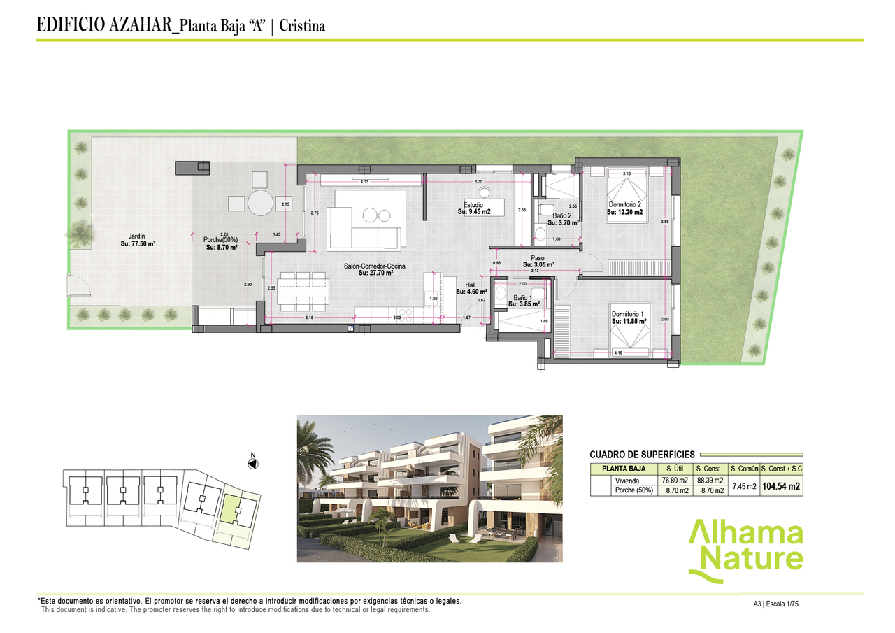 2 Bed, 2 Bath, ApartmentFor Sale, Condado de Alhama, Murcia