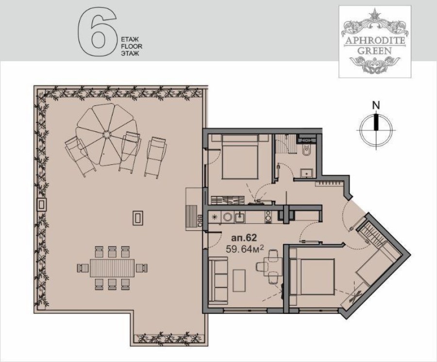 2 Bed, 1 Bath, ApartmentFor Sale, Sunny Beach