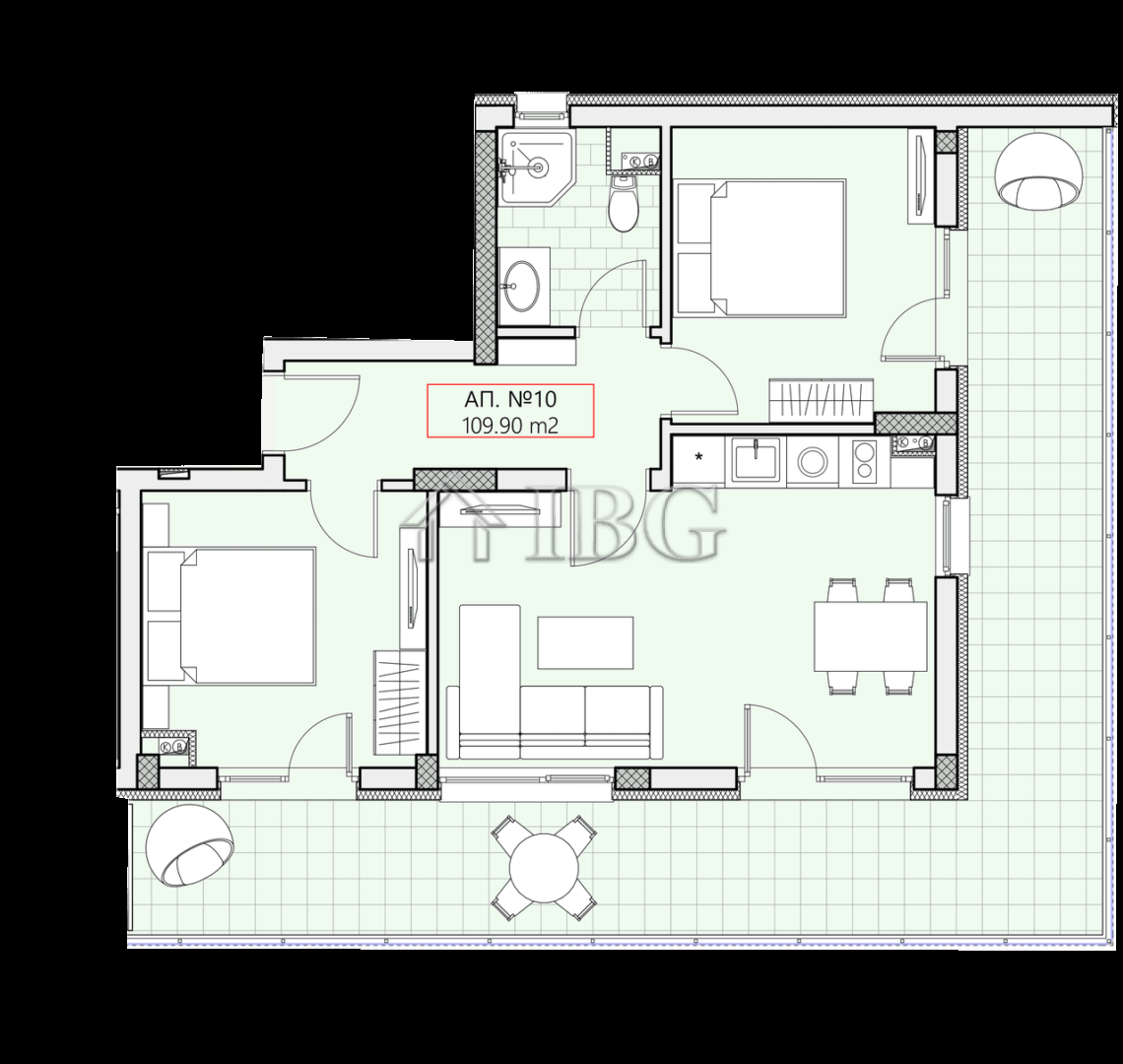 1 Bath, ApartmentFor Sale, FairView Vlas, SvetI Vlas