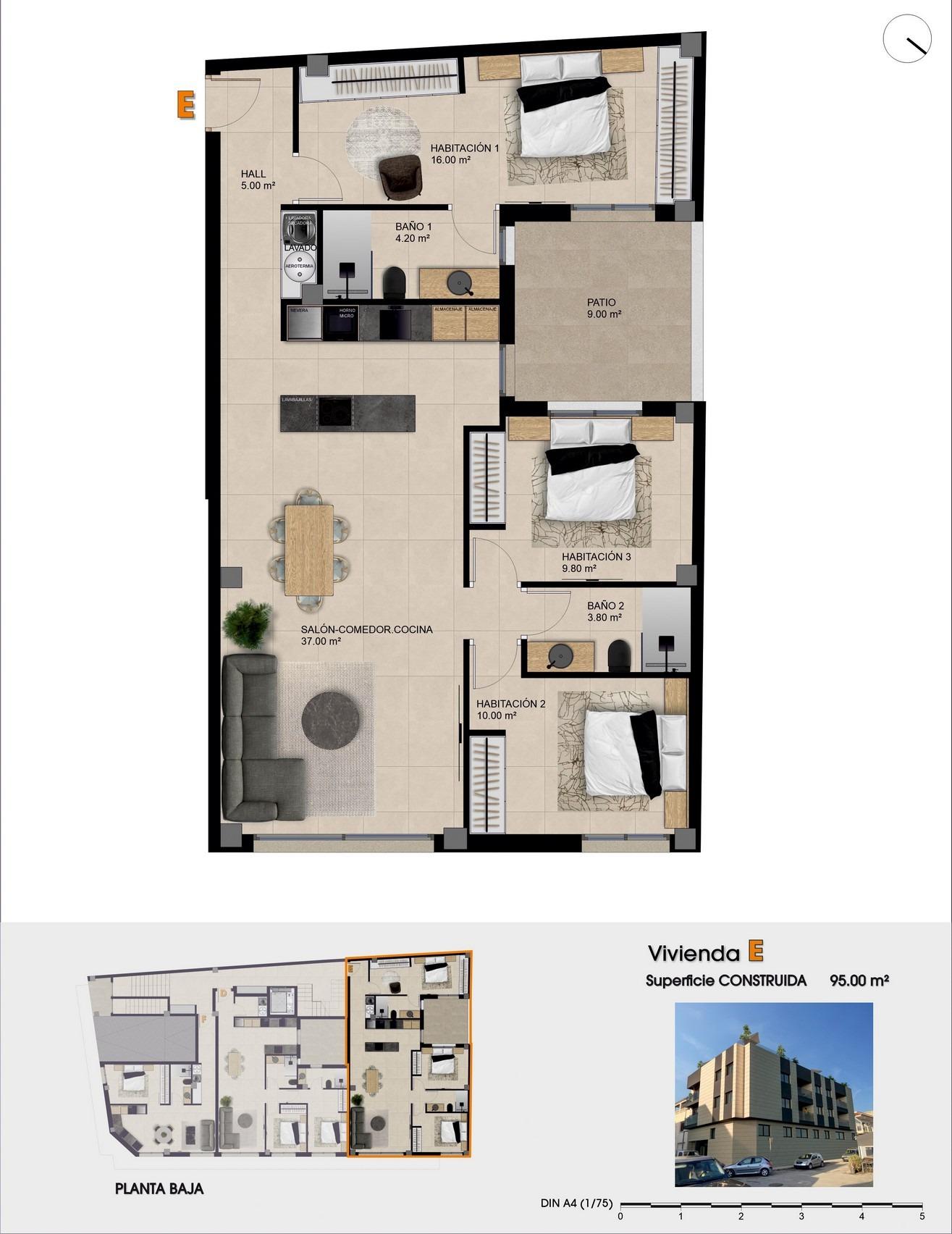 3 Bed, 2 Bath, ApartmentFor Sale, Catral, Alicante