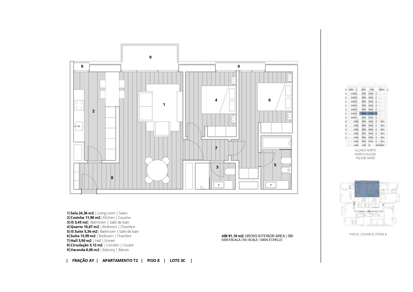 2 Bed, 2 Bath, ApartmentFor Sale, Lisboa, Lisboa, 1750-065