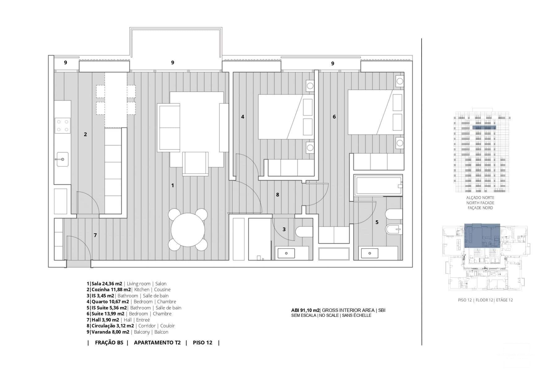 2 Bed, 2 Bath, ApartmentFor Sale, Lisboa, Lisboa, 1750-113