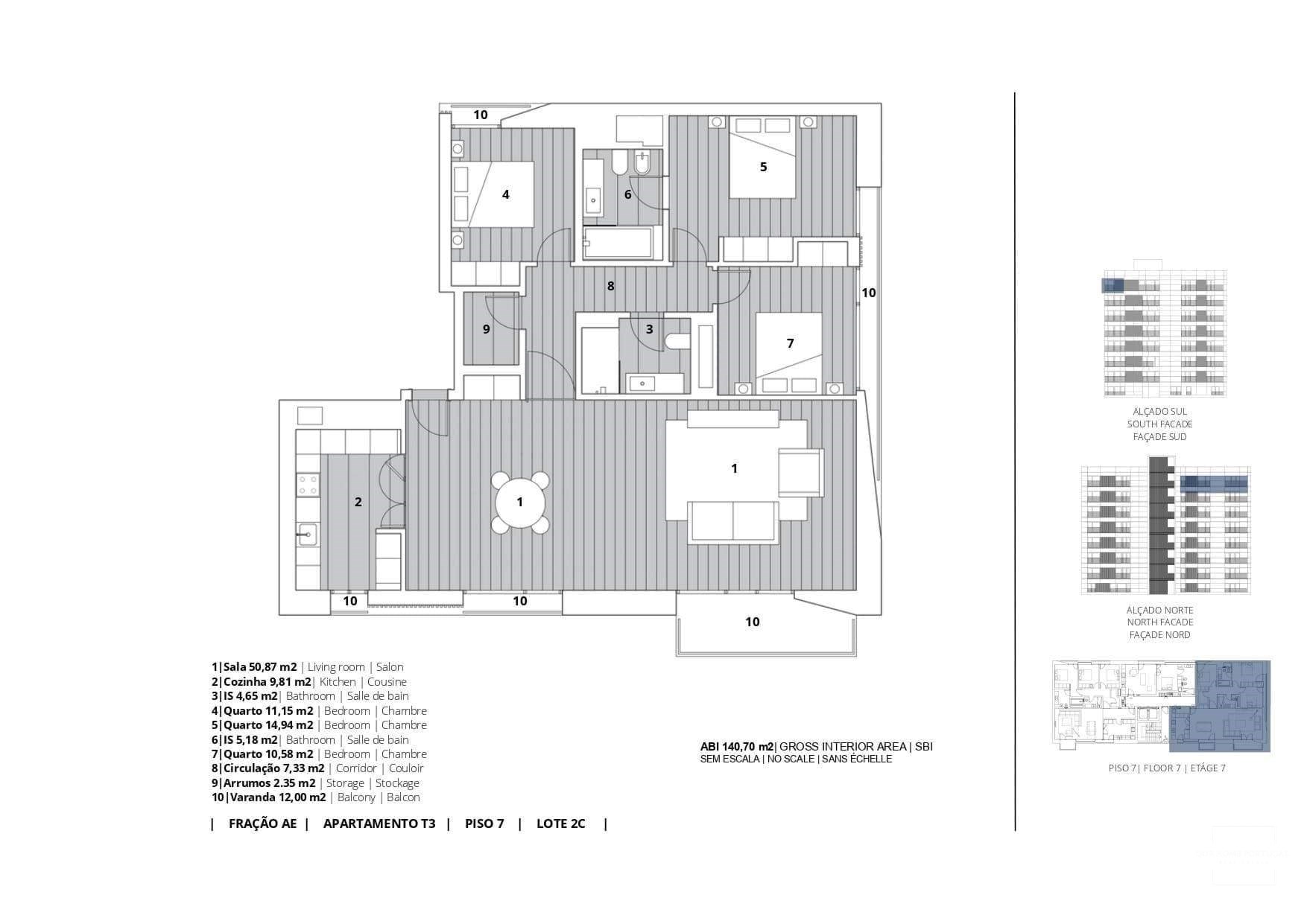 3 Bed, 2 Bath, ApartmentFor Sale, Lisboa, Lisboa, 1100-469