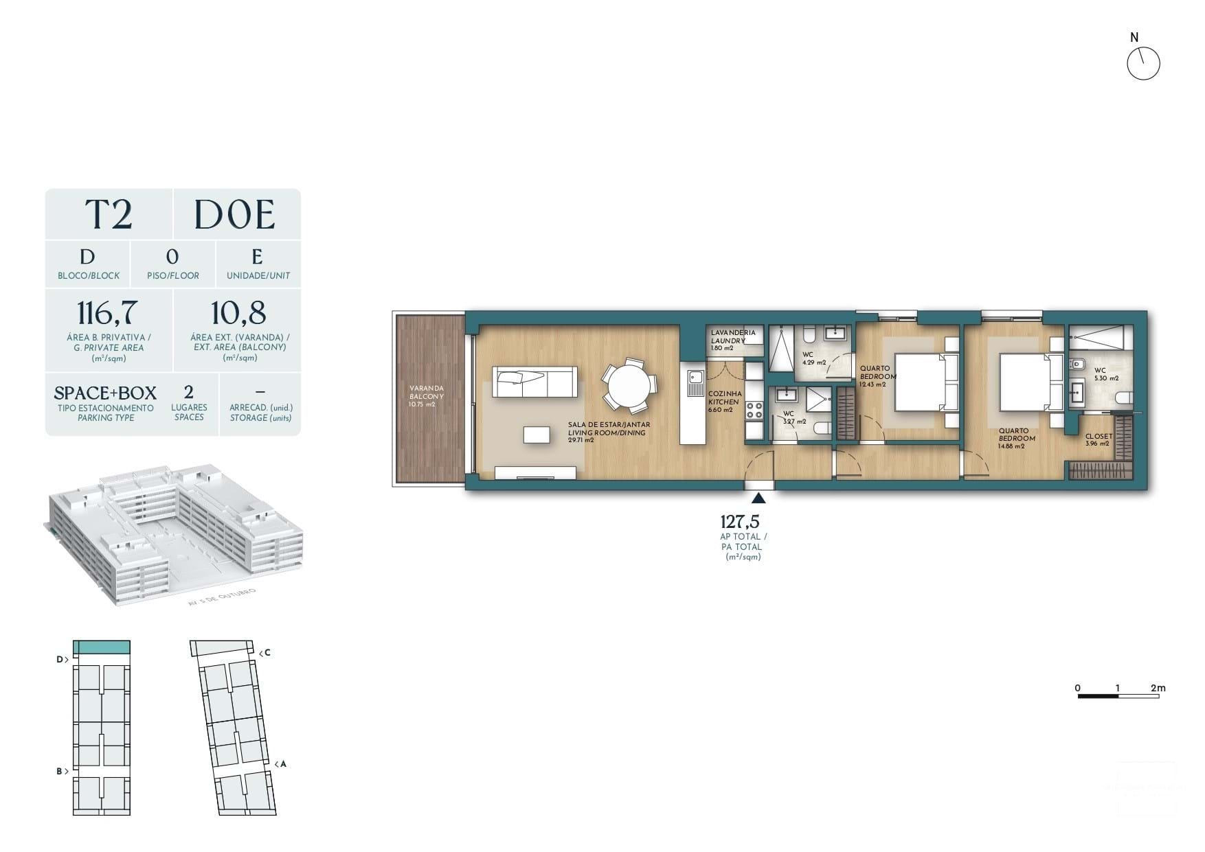 2 Bed, 2 Bath, ApartmentFor Sale, Olhão, Faro, 8700-408