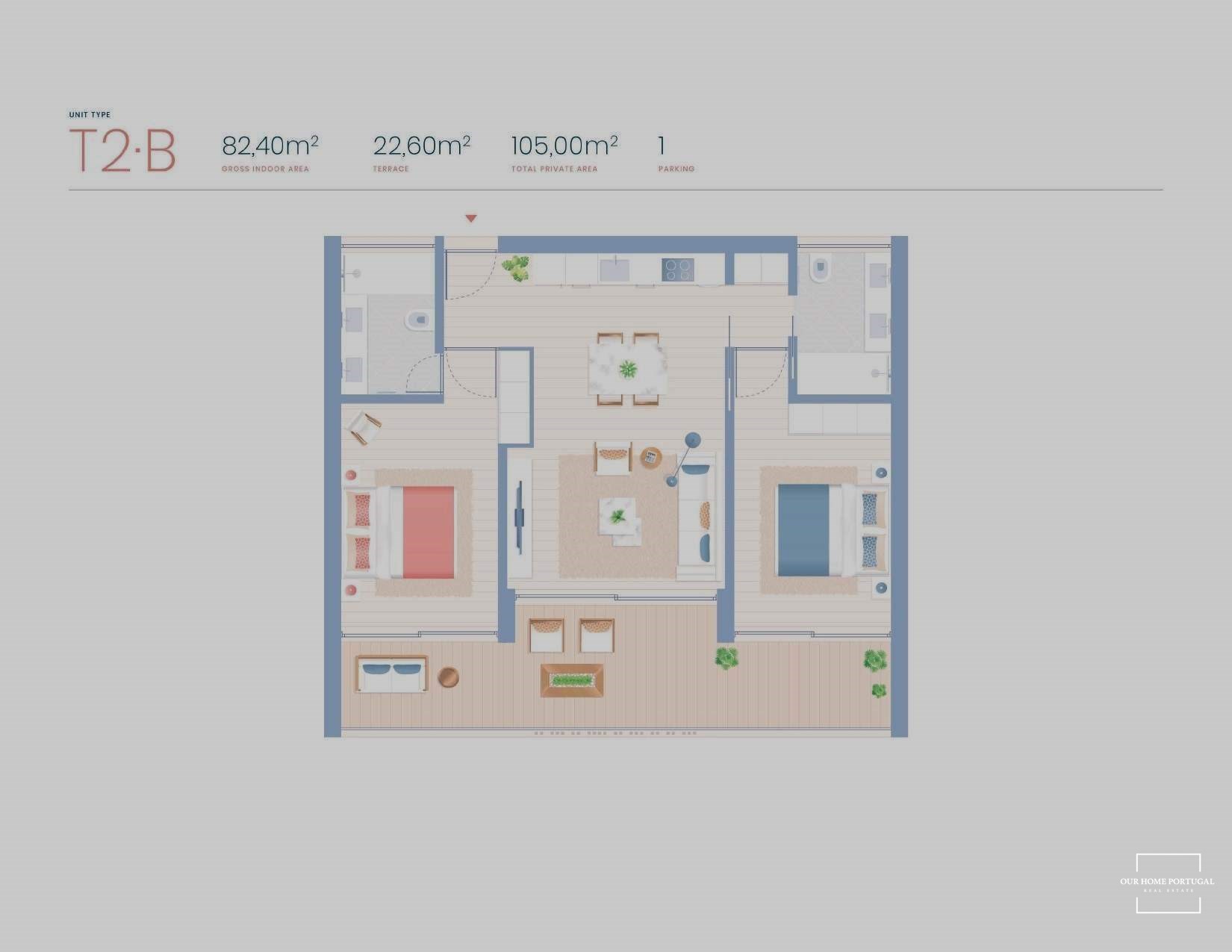 2 Bed, 2 Bath, ApartmentFor Sale, Carvoeiro, Lagoa, Faro, 8400-550