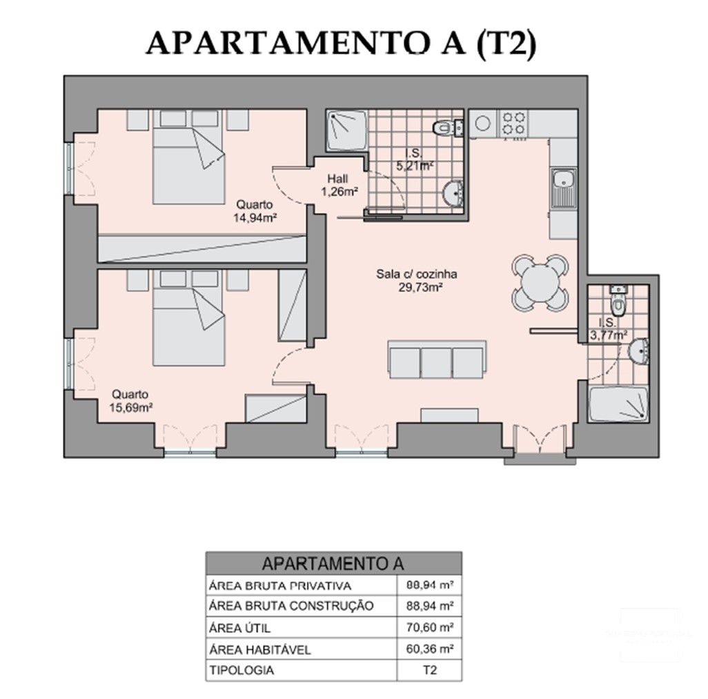 1 Bed, 1 Bath, ApartmentFor Sale, Vila Real de Santo Antonio, Faro, 8900-201