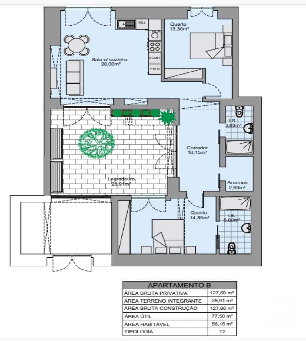 2 Bed, 2 Bath, ApartmentFor Sale, Vila Real de Santo Antonio, Faro, 8900-201