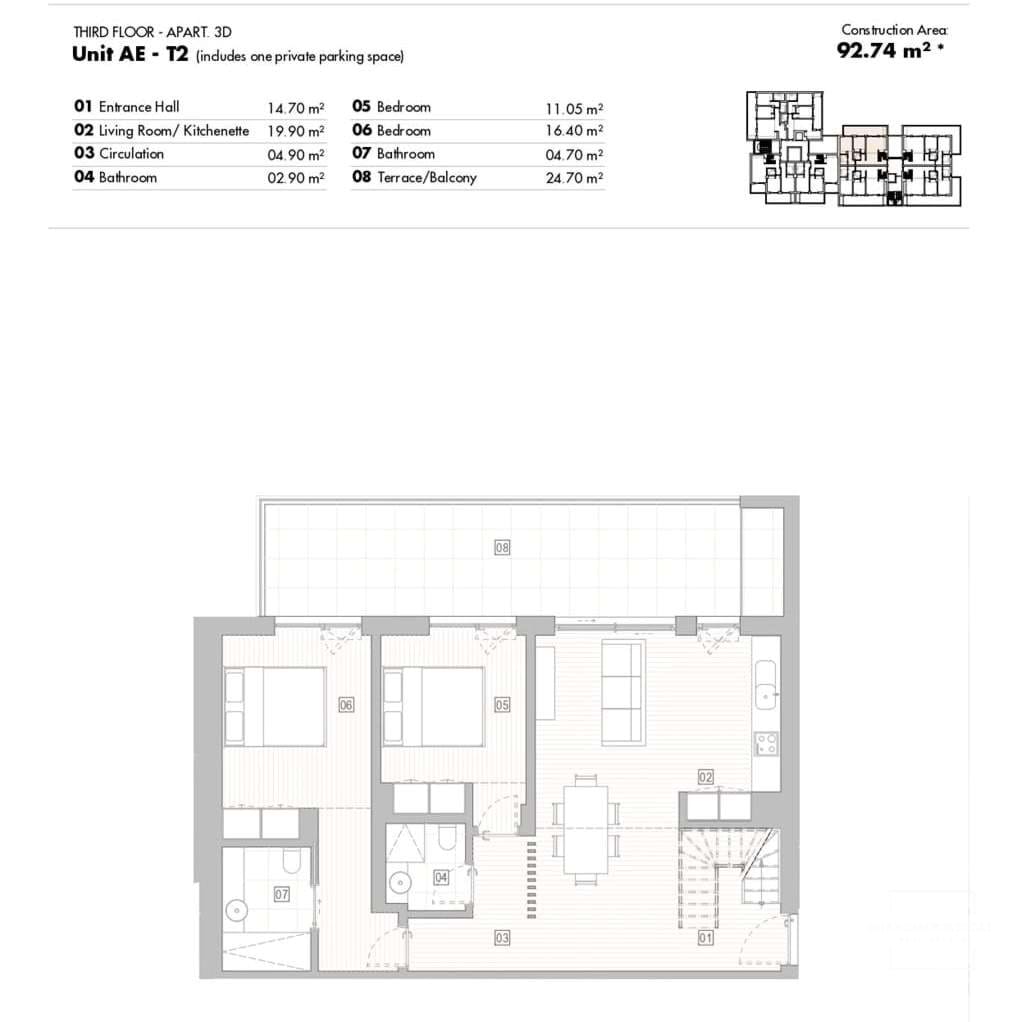 2 Bed, 2 Bath, ApartmentFor Sale, Lagos, Faro, 8600-513