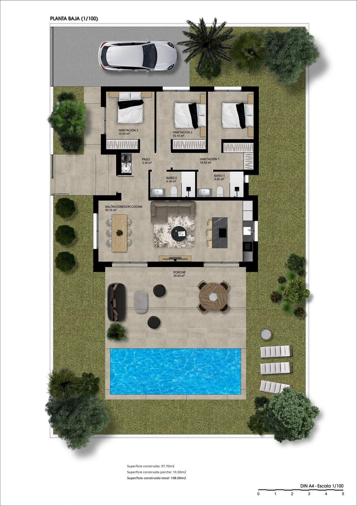 3 Bed, 2 Bath, HouseFor Sale, Hondon De Las Nieves, Costa Blanca