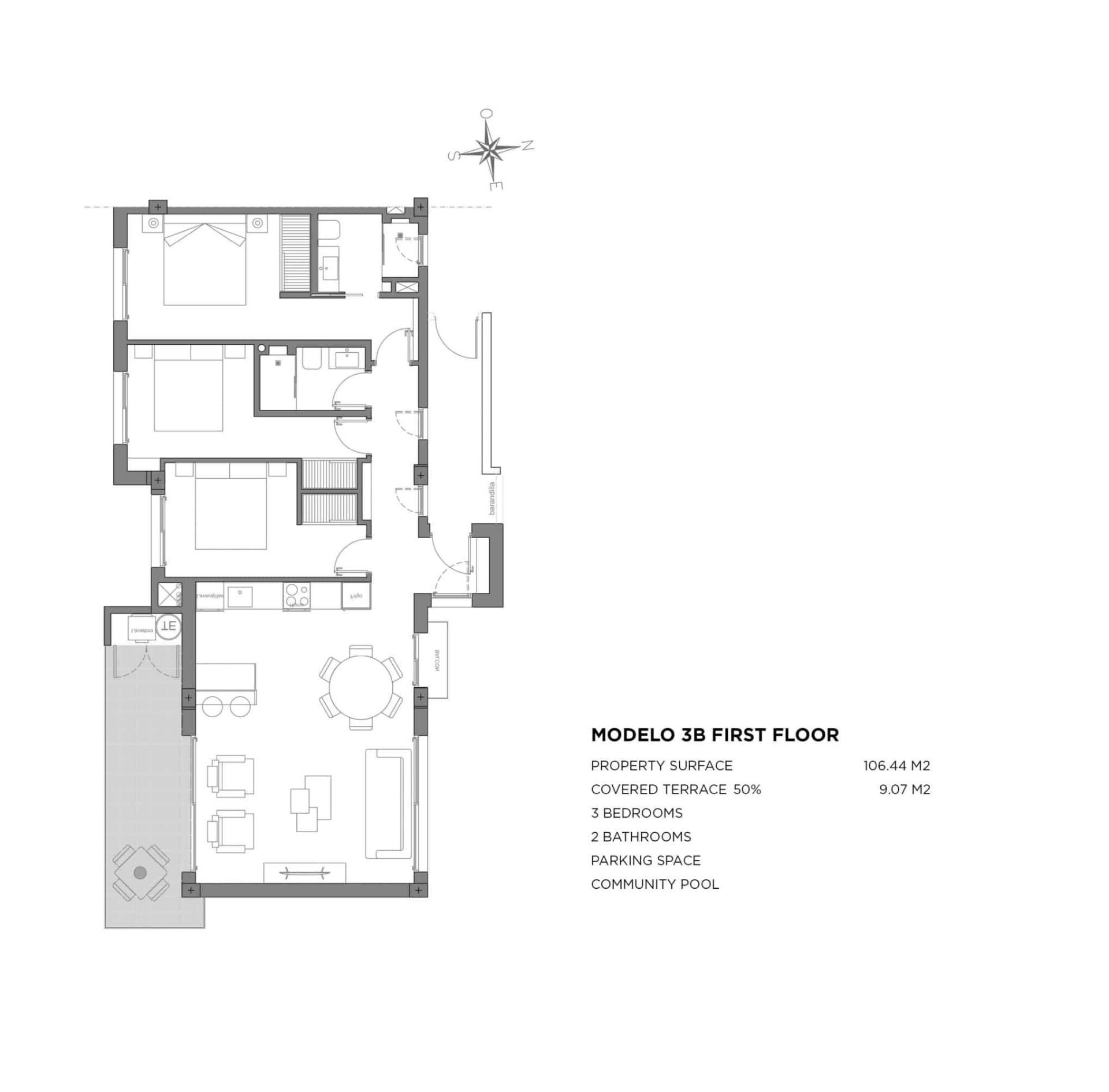 3 Bed, 2 Bath, ApartmentFor Sale, Los Alcazares, Murcia