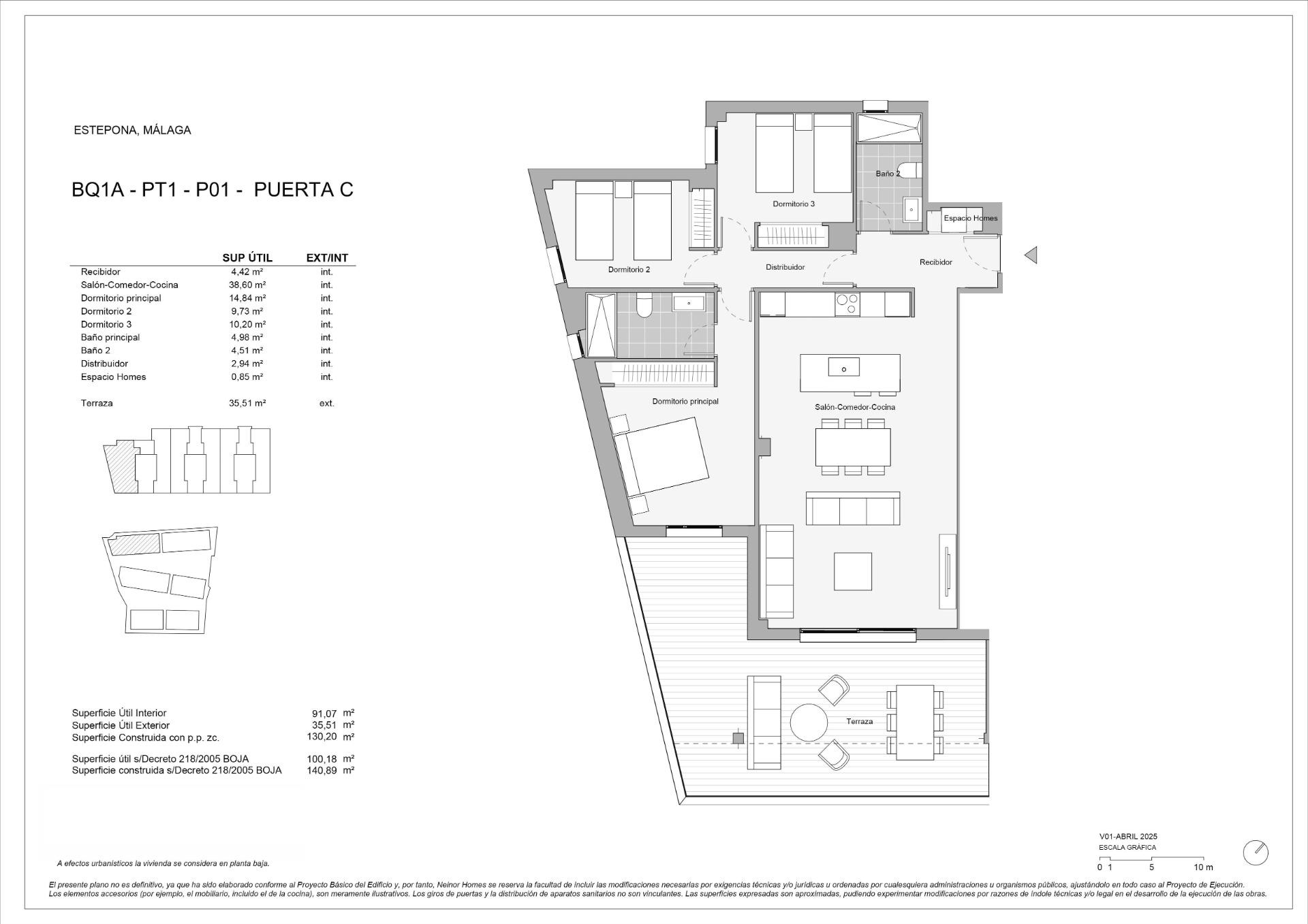 3 Bed, 2 Bath, ApartmentFor Sale, Estepona, Malaga