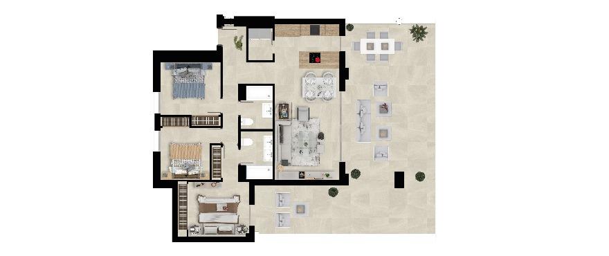 3 Bed, 2 Bath, ApartmentFor Sale, Mijas, Malaga