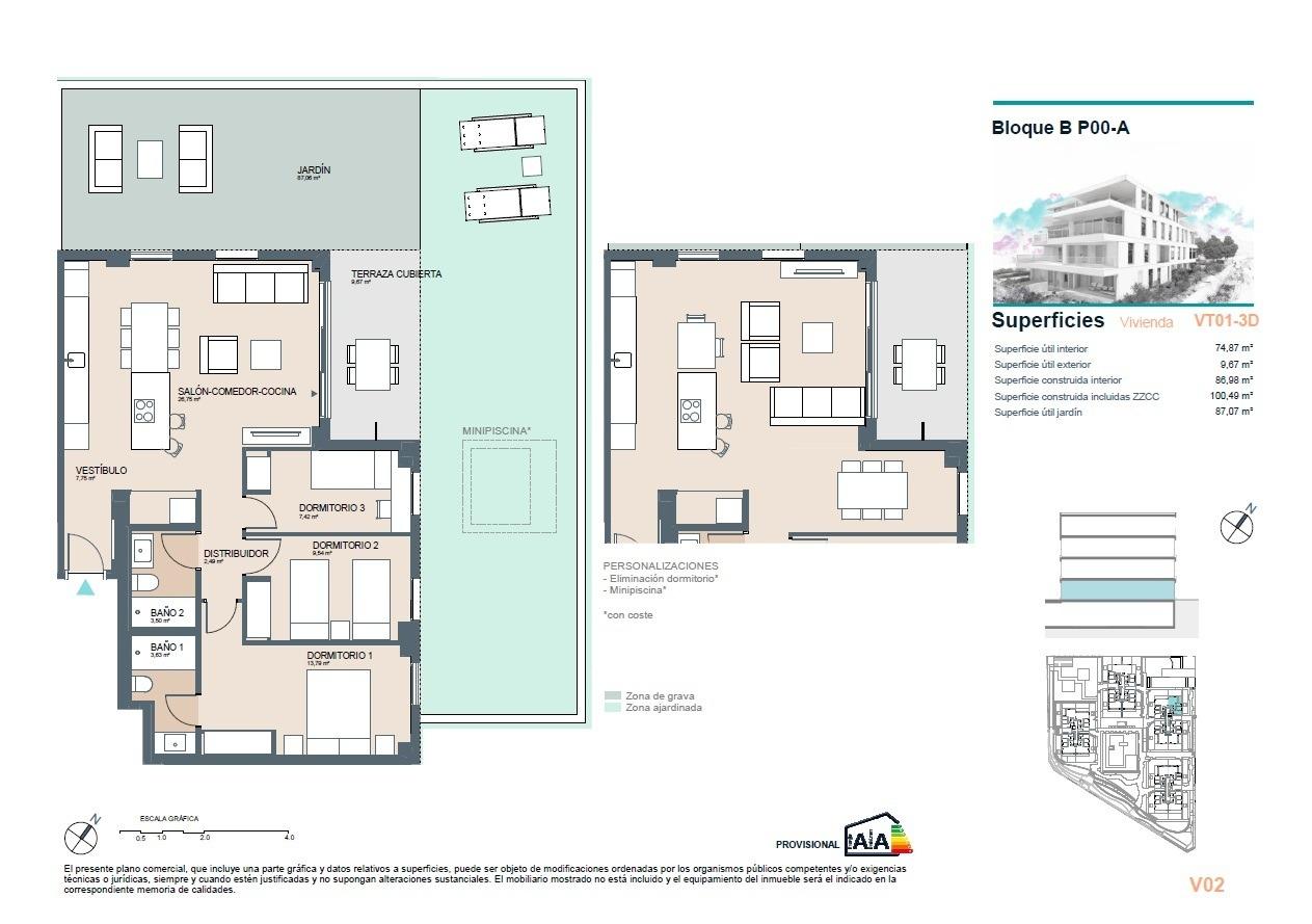 3 Bed, 2 Bath, ApartmentFor Sale, Benicassim, Castellón