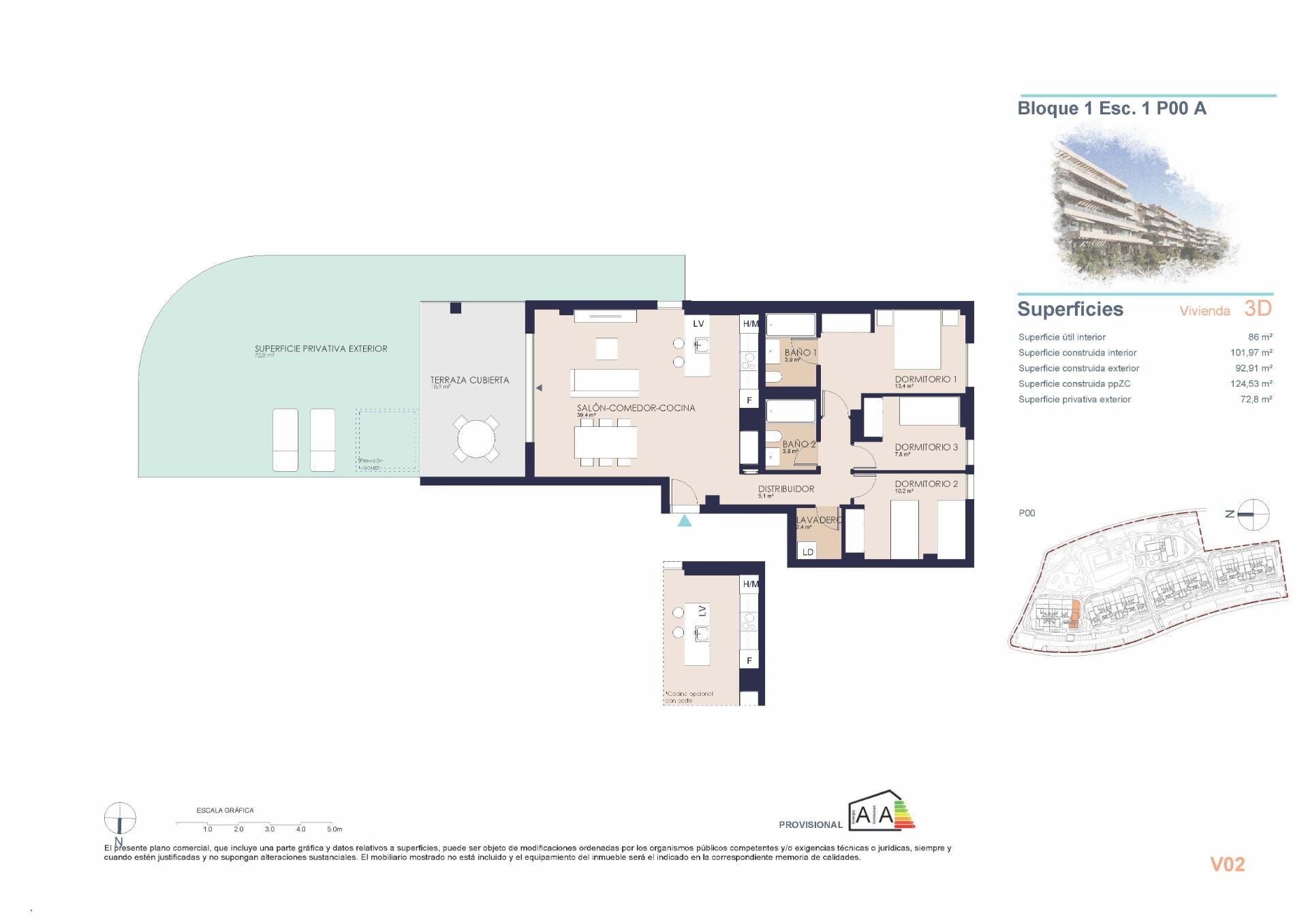 3 Bed, 2 Bath, ApartmentFor Sale, Denia, Alicante