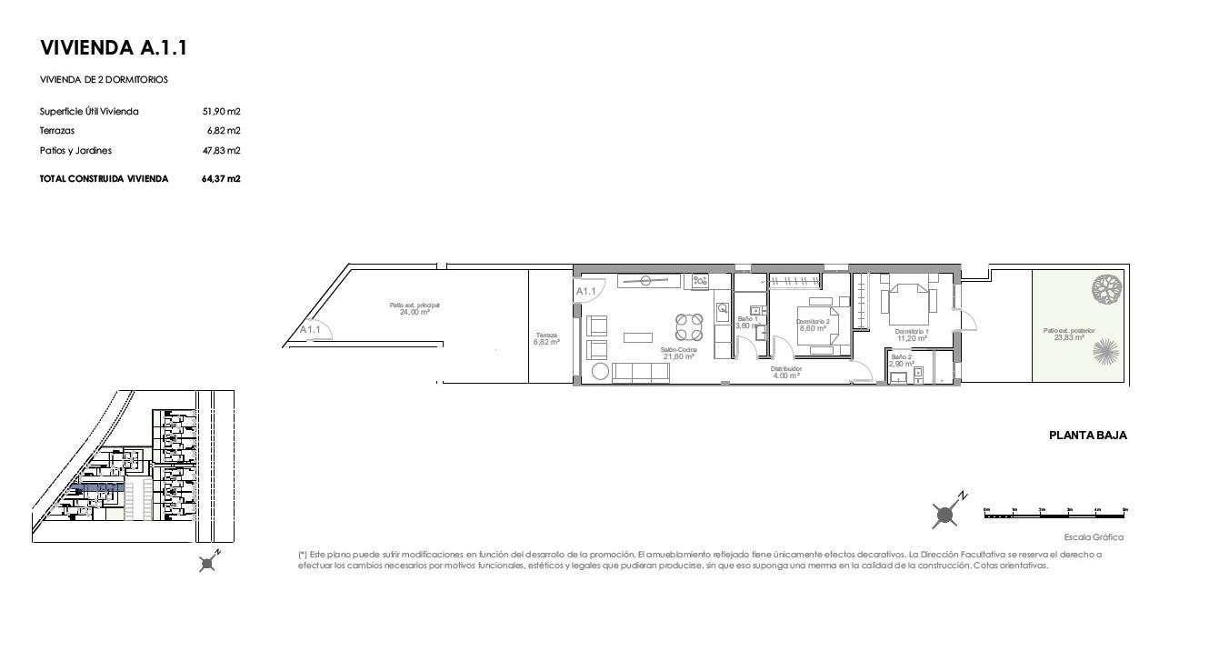 2 Bed, 2 Bath, HouseFor Sale, Puerto de Mazarron, Murcia