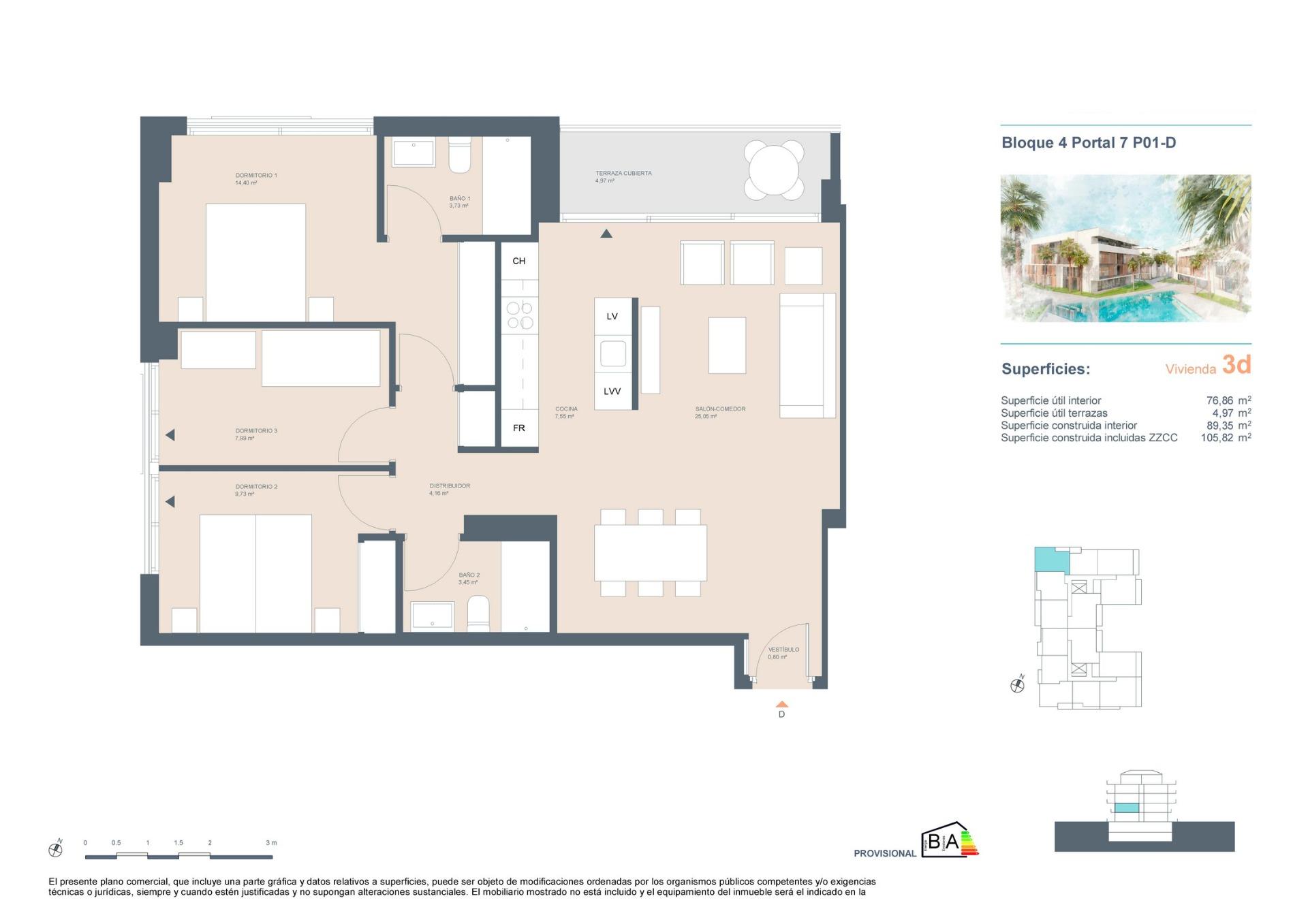 3 Bed, 2 Bath, ApartmentFor Sale, Javea Xabia, Alicante