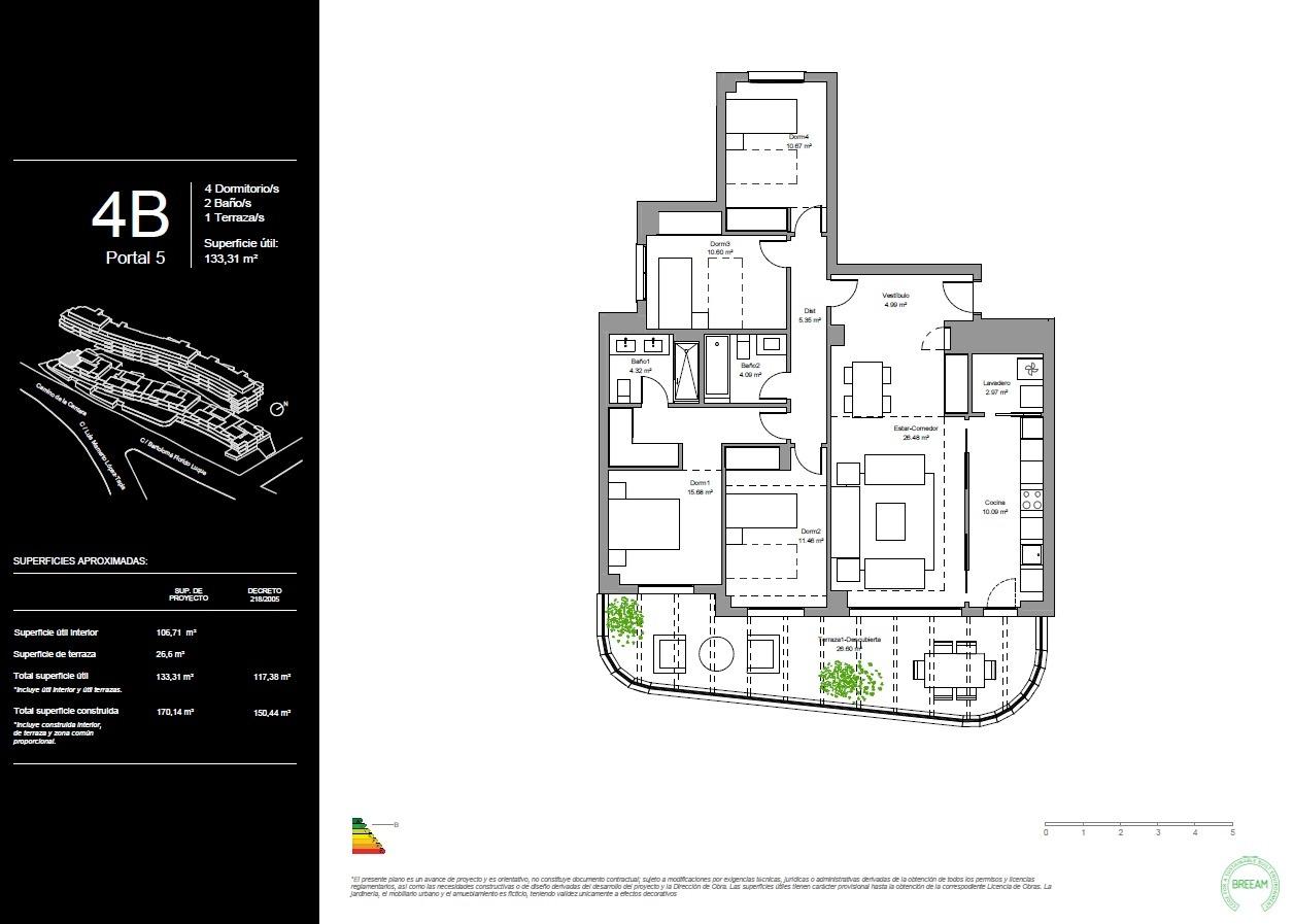 4 Bed, 2 Bath, ApartmentFor Sale, Torremolinos, Malaga