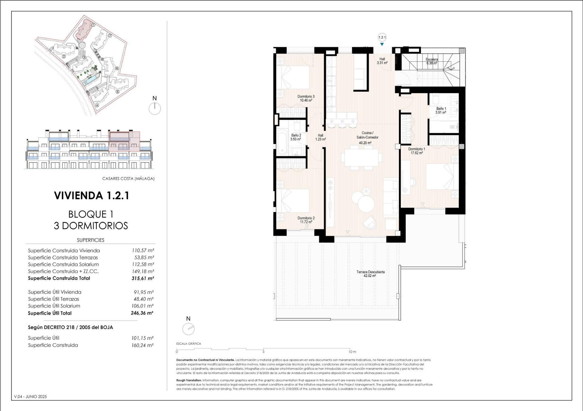 3 Bed, 2 Bath, ApartmentFor Sale, Casares, Malaga