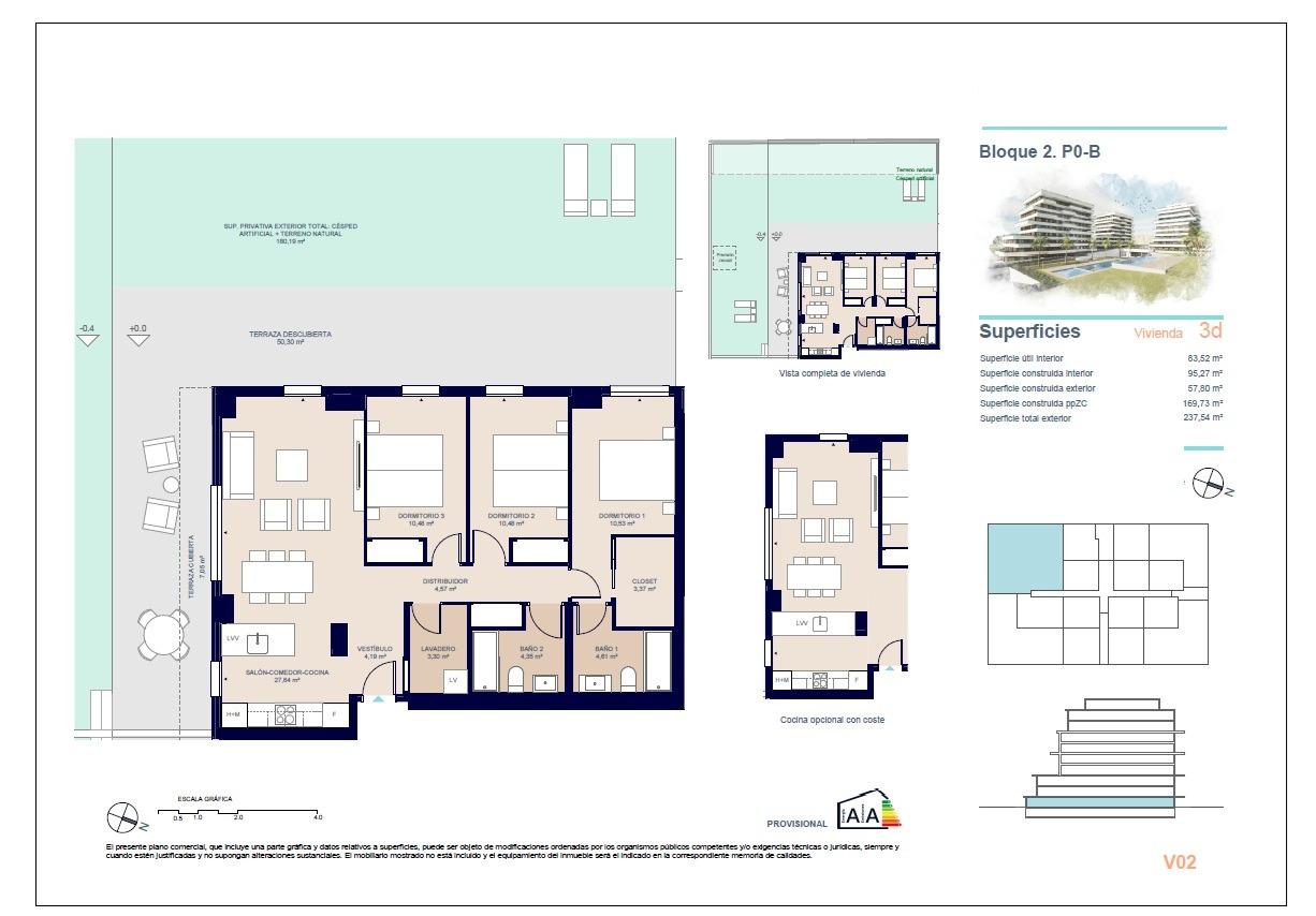 3 Bed, 2 Bath, ApartmentFor Sale, Villajoyosa, Alicante