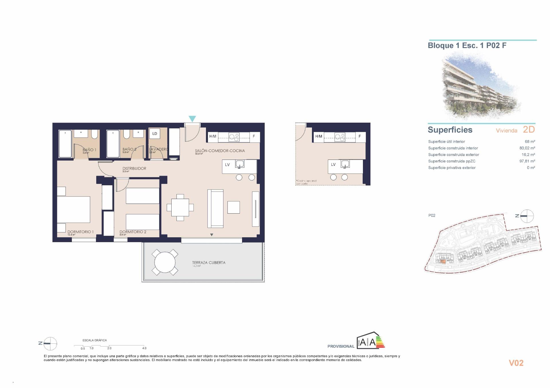 2 Bed, 2 Bath, ApartmentFor Sale, Denia, Alicante