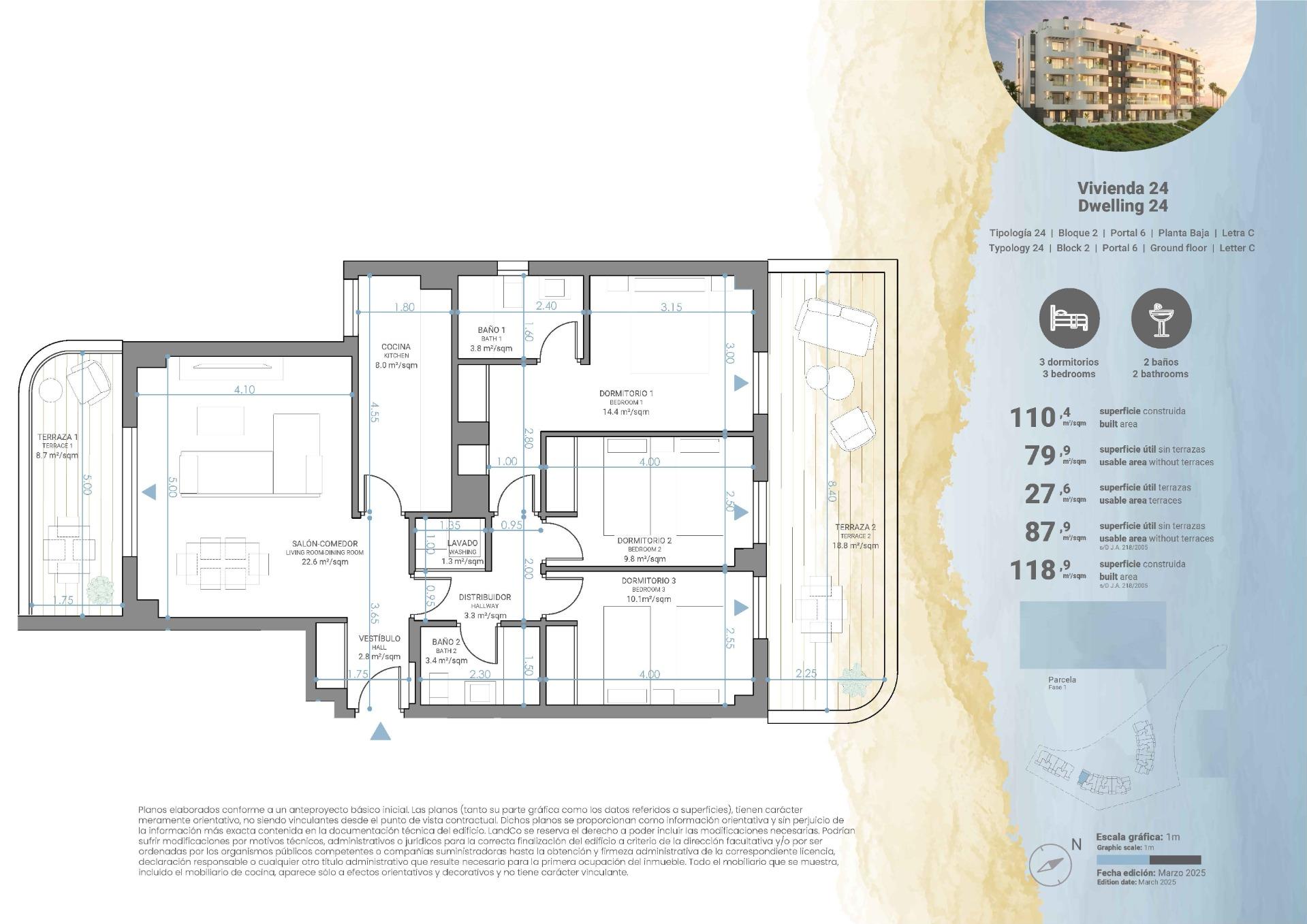 3 Bed, 2 Bath, ApartmentFor Sale, Mijas, Malaga