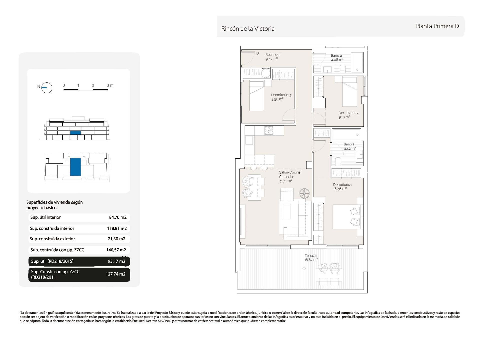 3 Bed, 2 Bath, ApartmentFor Sale, Rincón de la Victoria, Malaga
