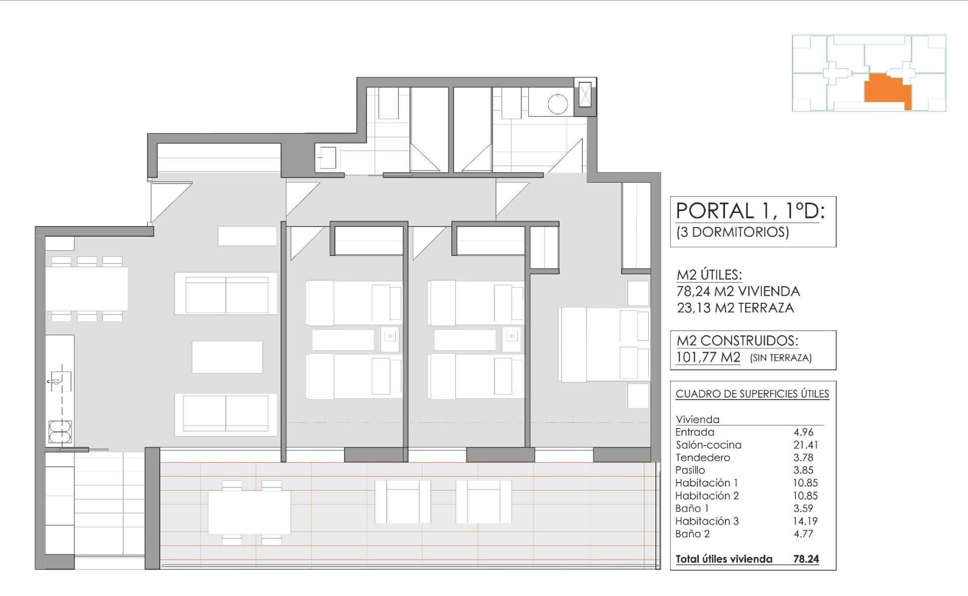 3 Bed, 2 Bath, ApartmentFor Sale, Javea Xabia, Alicante