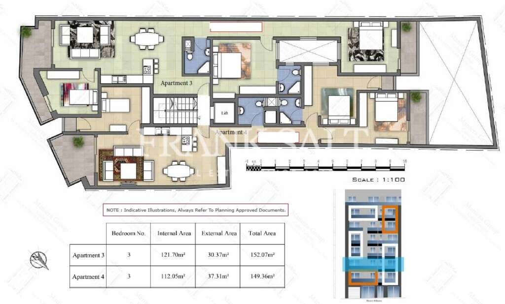 Qawra, 3 Bedrooms Bedrooms, ,1 BathroomBathrooms,For Sale,FRSA-037380