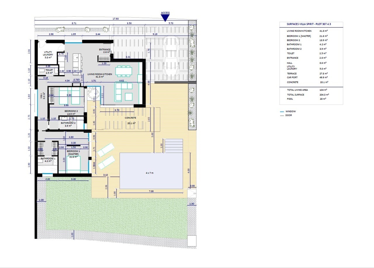 2 Bed, 3 Bath, HouseFor Sale, Altaona Golf and Country Village, Murcia