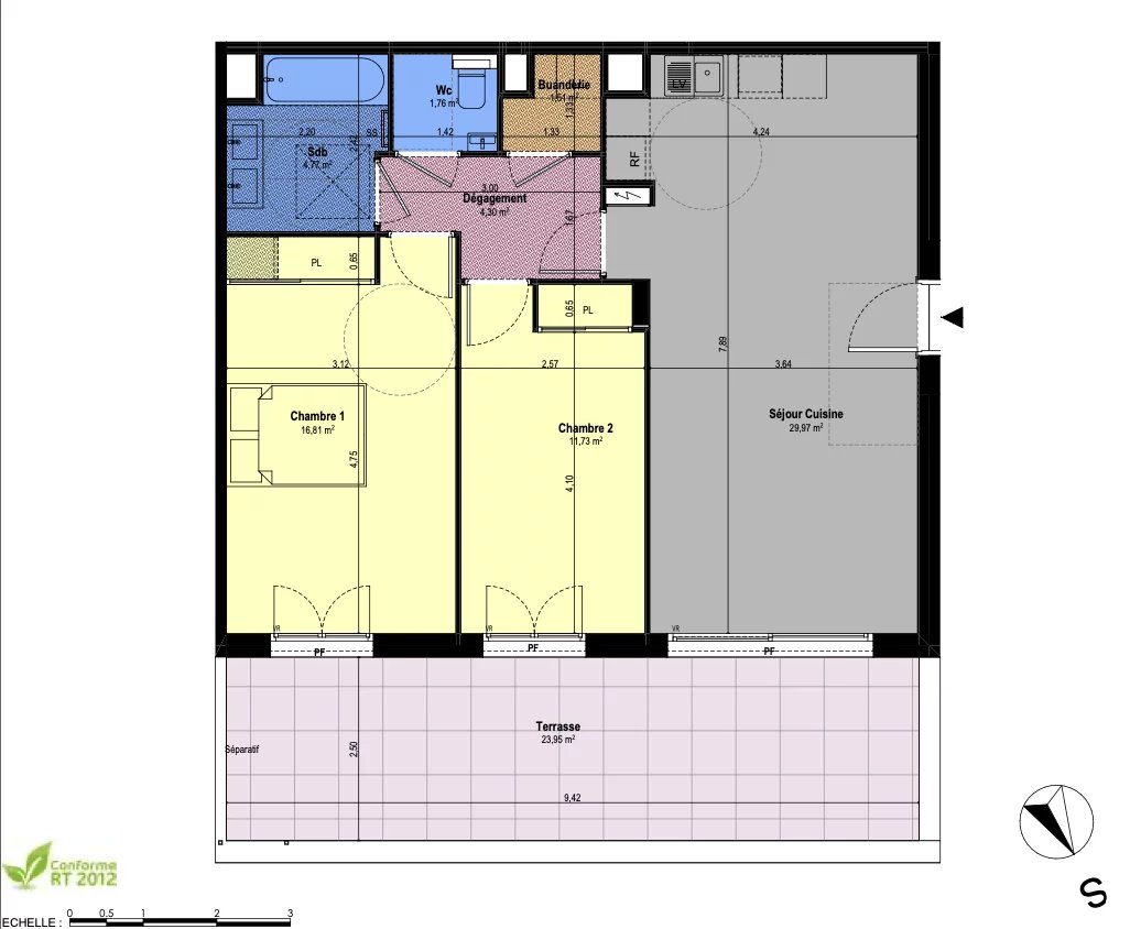 2 Bed, 1 Bath, ApartmentFor Sale, Châteauneuf-Grasse, Alpes-Maritimes