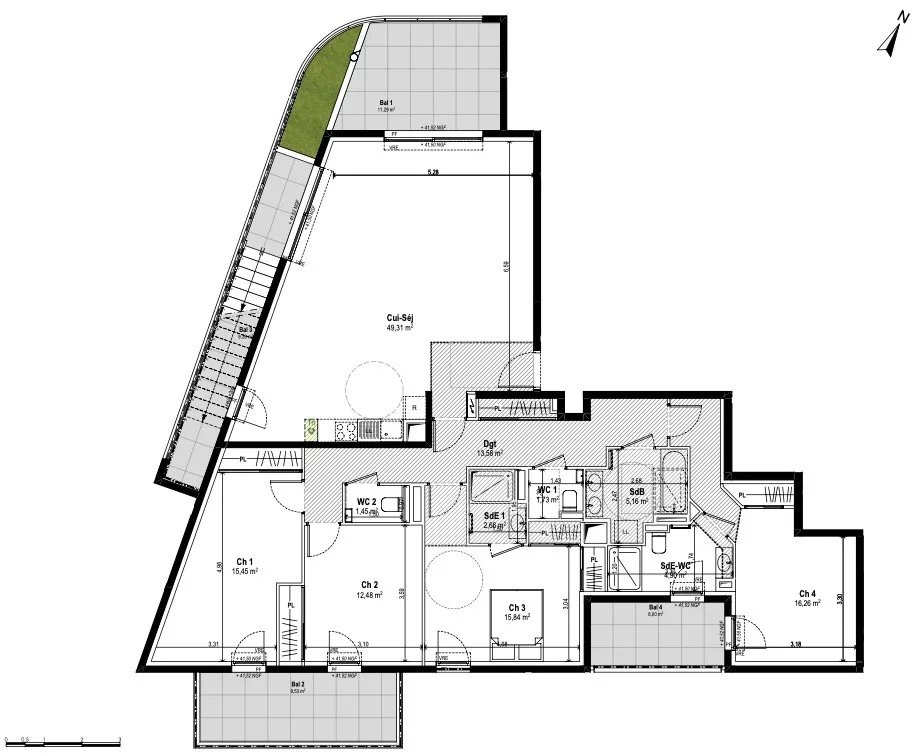 4 Bed, 3 Bath, ApartmentFor Sale, Nice, Alpes-Maritimes