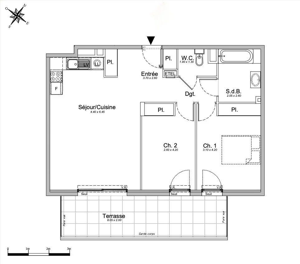 2 Bed, 1 Bath, ApartmentFor Sale, Saint-Laurent-du-Var, Alpes-Maritimes