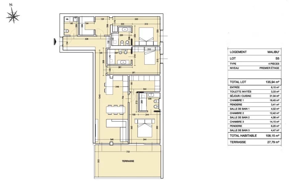 3 Bed, 2 Bath, ApartmentFor Sale, Cap-d'Ail, Alpes-Maritimes