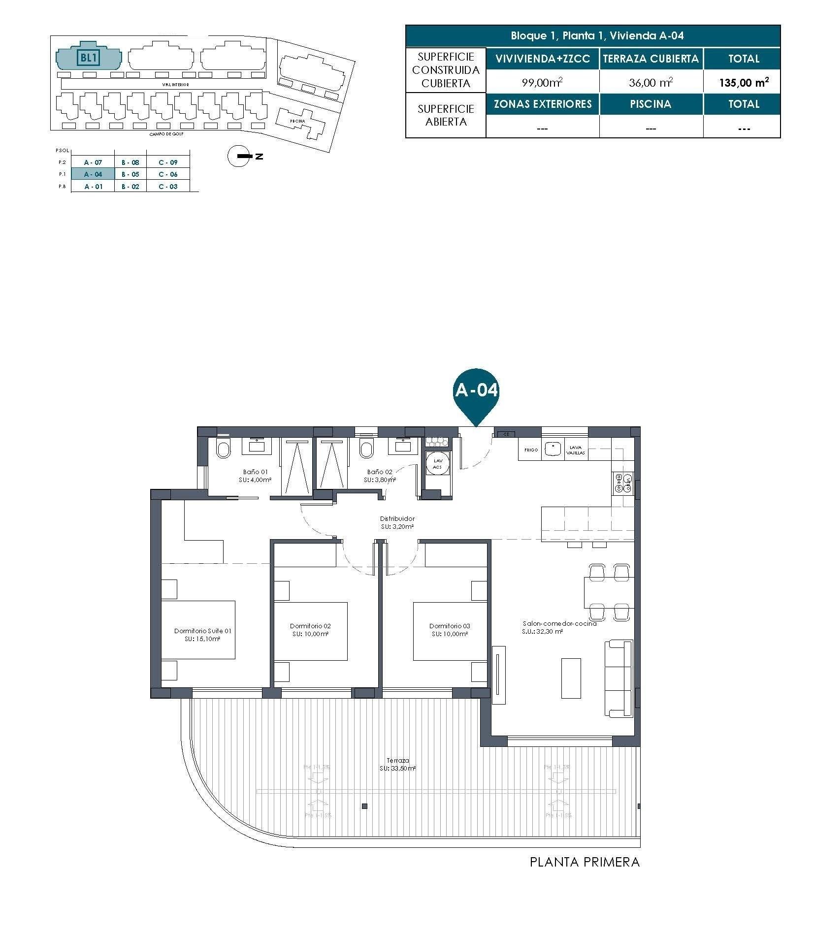 3 Bed, 2 Bath, ApartmentFor Sale, Los Alcazares, Murcia