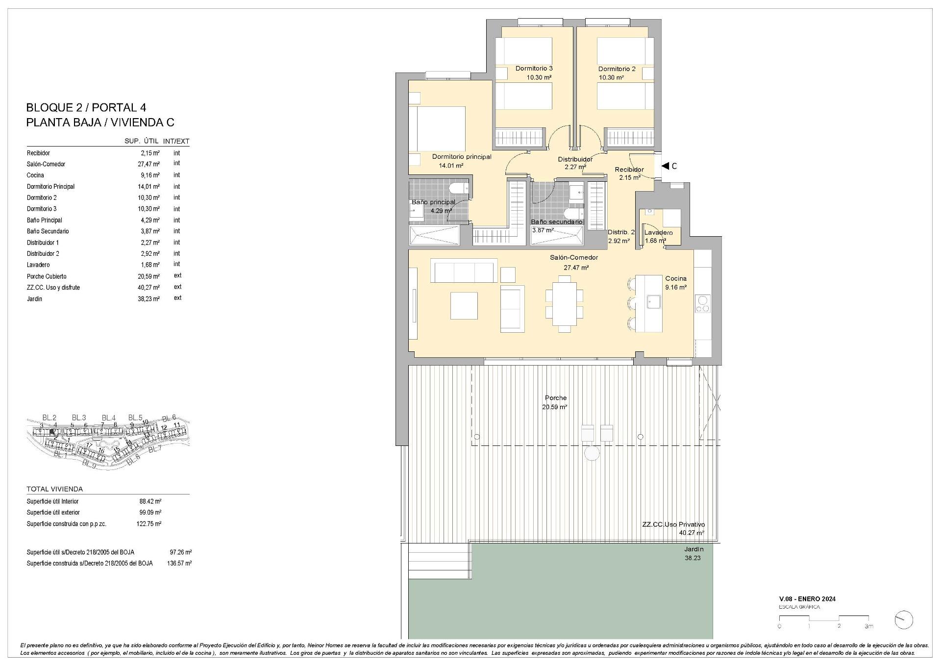 3 Bed, 2 Bath, ApartmentFor Sale, Casares, Malaga