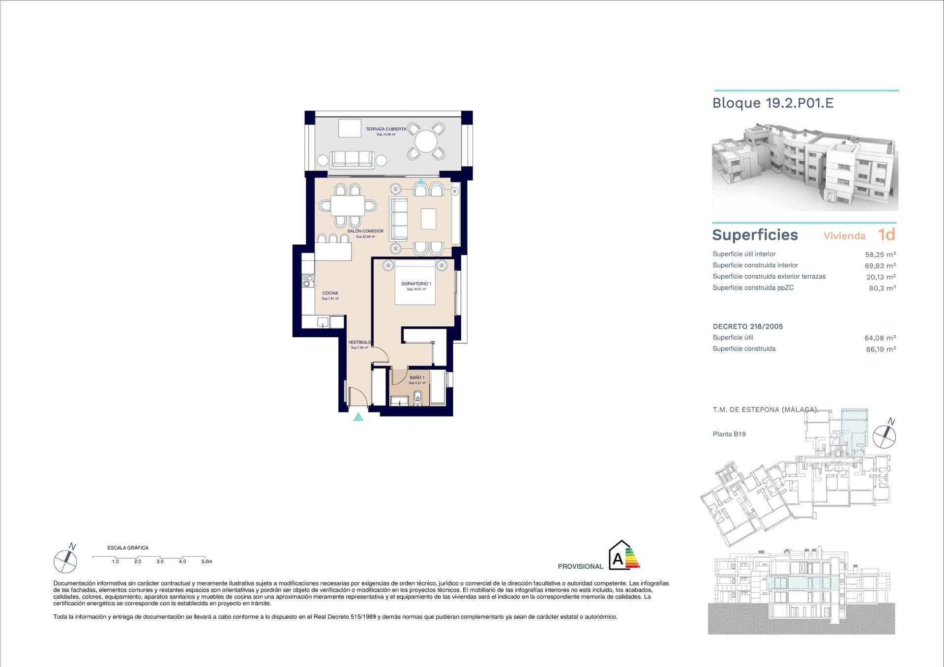 1 Bed, 1 Bath, ApartmentFor Sale, Estepona, Malaga