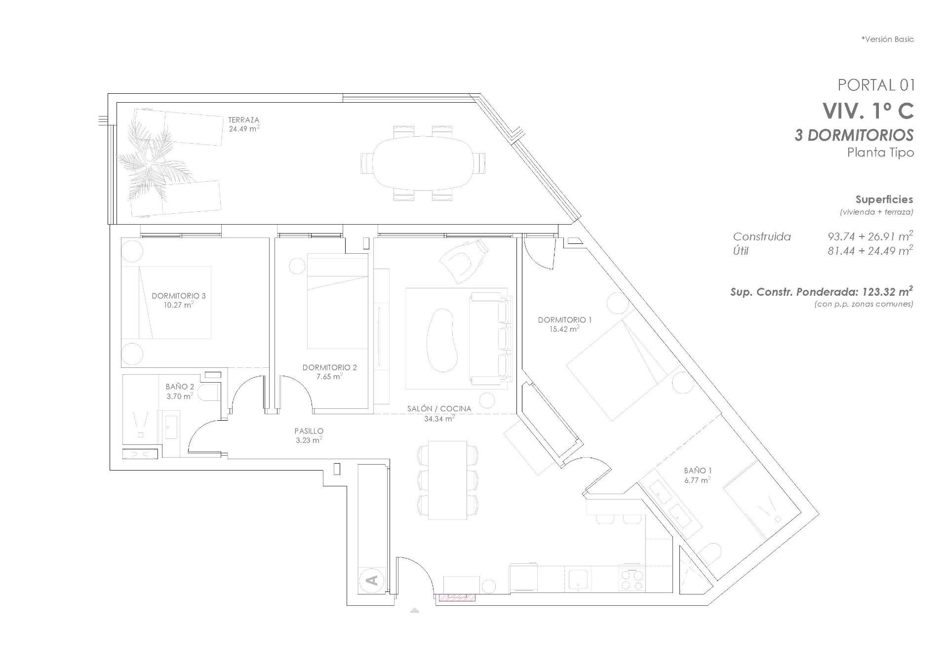 3 Bed, 2 Bath, ApartmentFor Sale, Fuengirola, Malaga