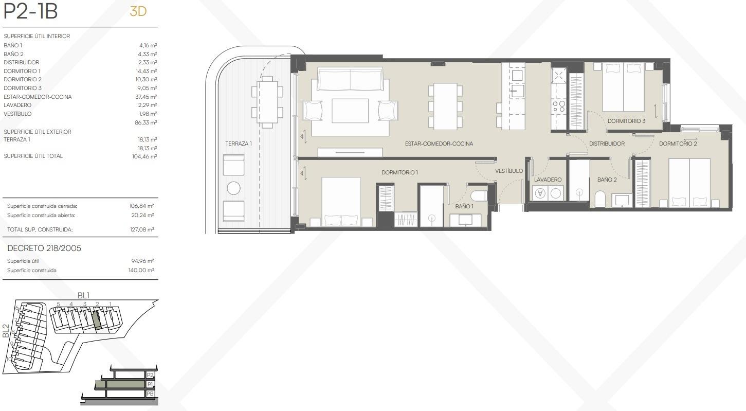 3 Bed, 2 Bath, ApartmentFor Sale, Casares, Malaga