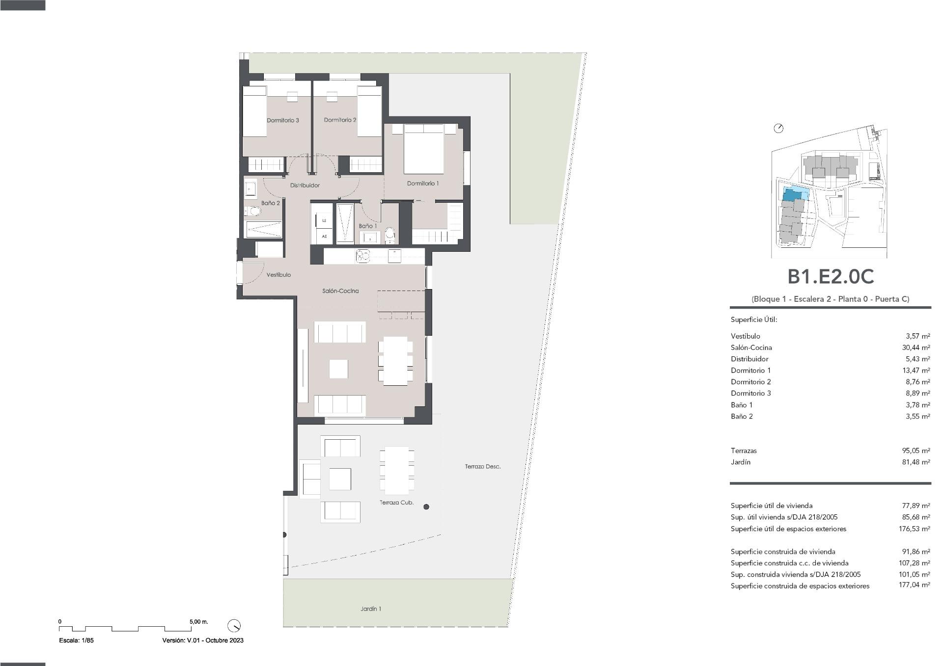3 Bed, 2 Bath, ApartmentFor Sale, Estepona, Malaga