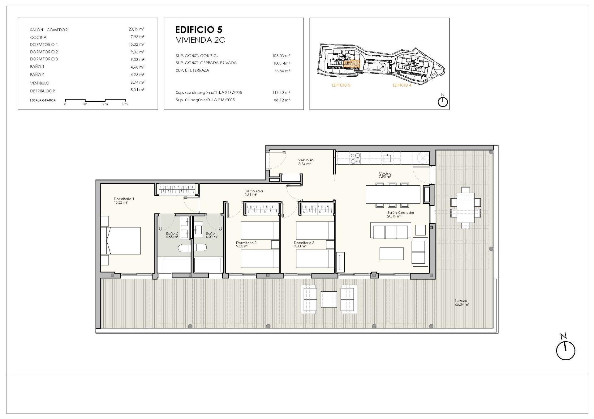 3 Bed, 2 Bath, ApartmentFor Sale, Casares, Malaga